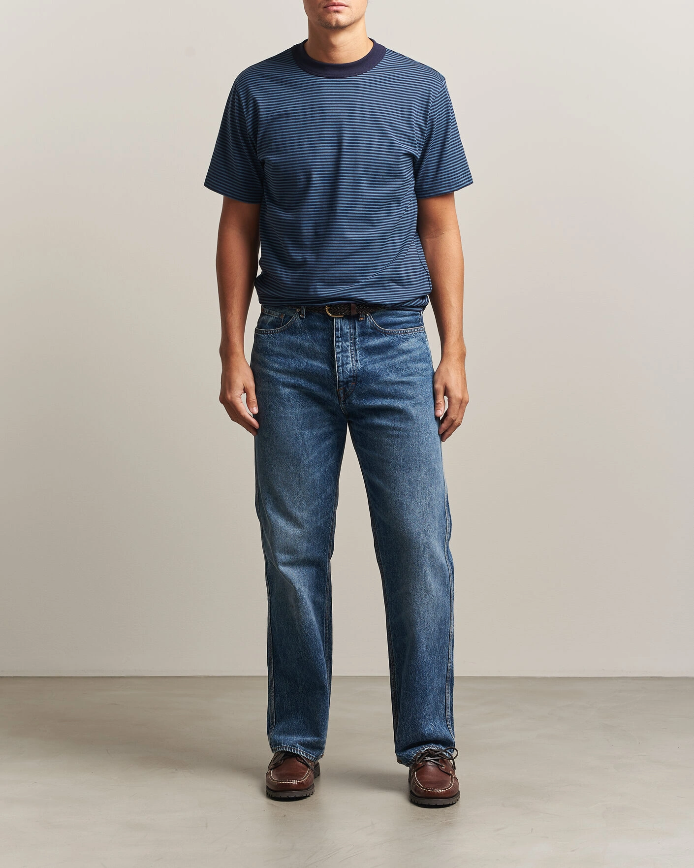 Herr | T-Shirts | Armor-lux | Héritage Callac Striped T-Shirt Navy/Teal