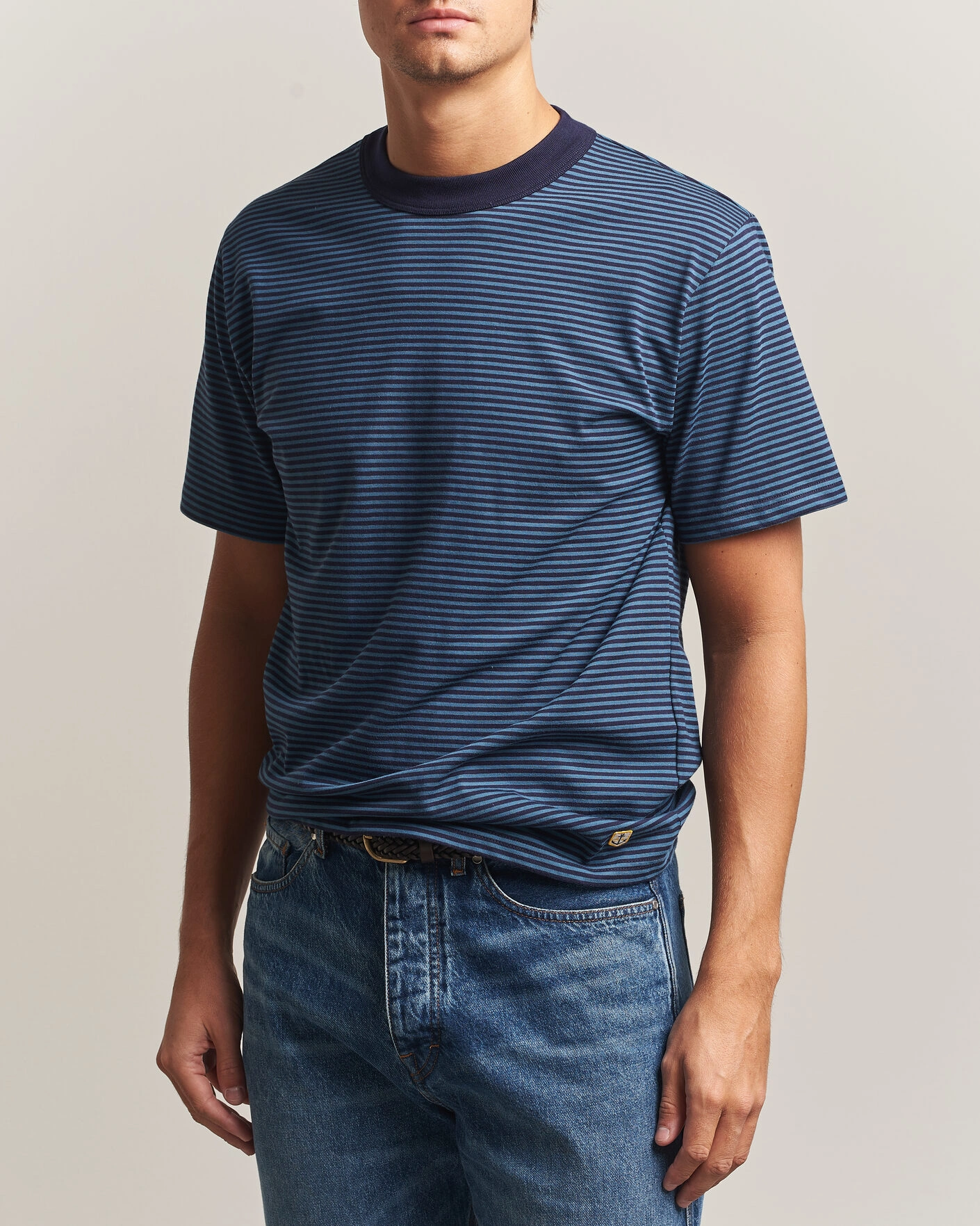 Herr | T-Shirts | Armor-lux | Héritage Callac Striped T-Shirt Navy/Teal
