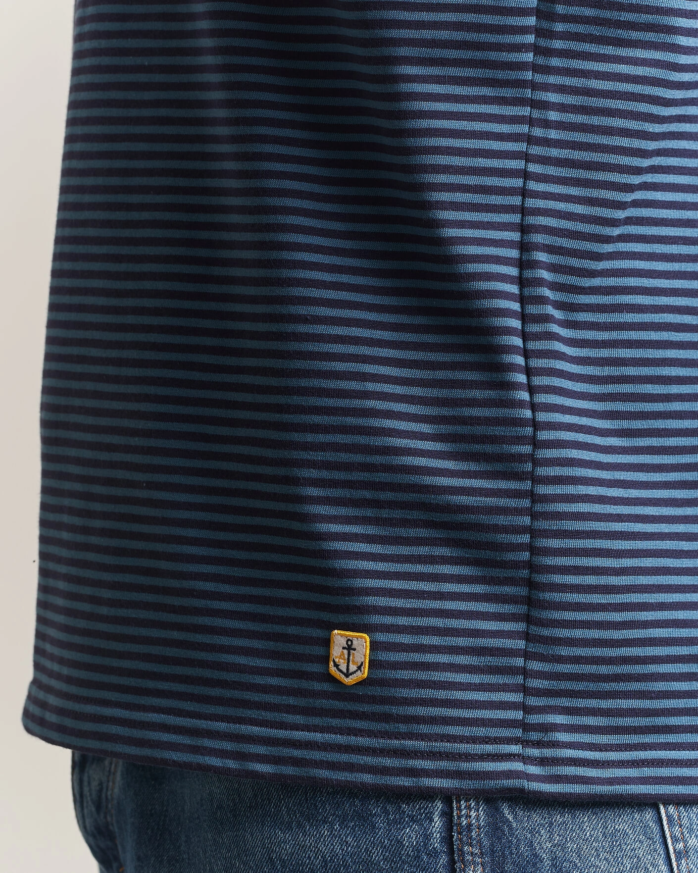 Herr | T-Shirts | Armor-lux | Héritage Callac Striped T-Shirt Navy/Teal