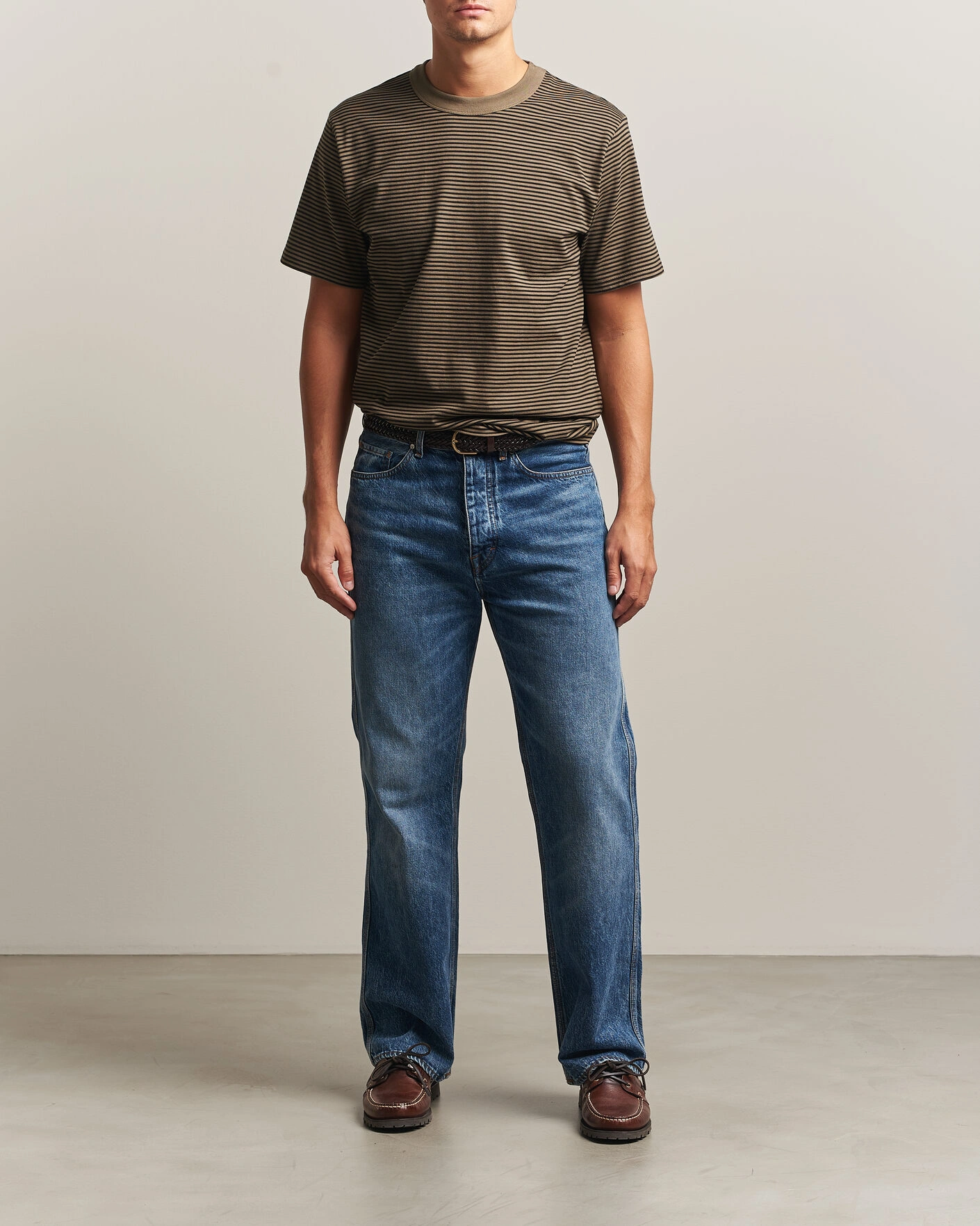 Herr | T-Shirts | Armor-lux | Héritage Callac Striped T-Shirt Olive/Black