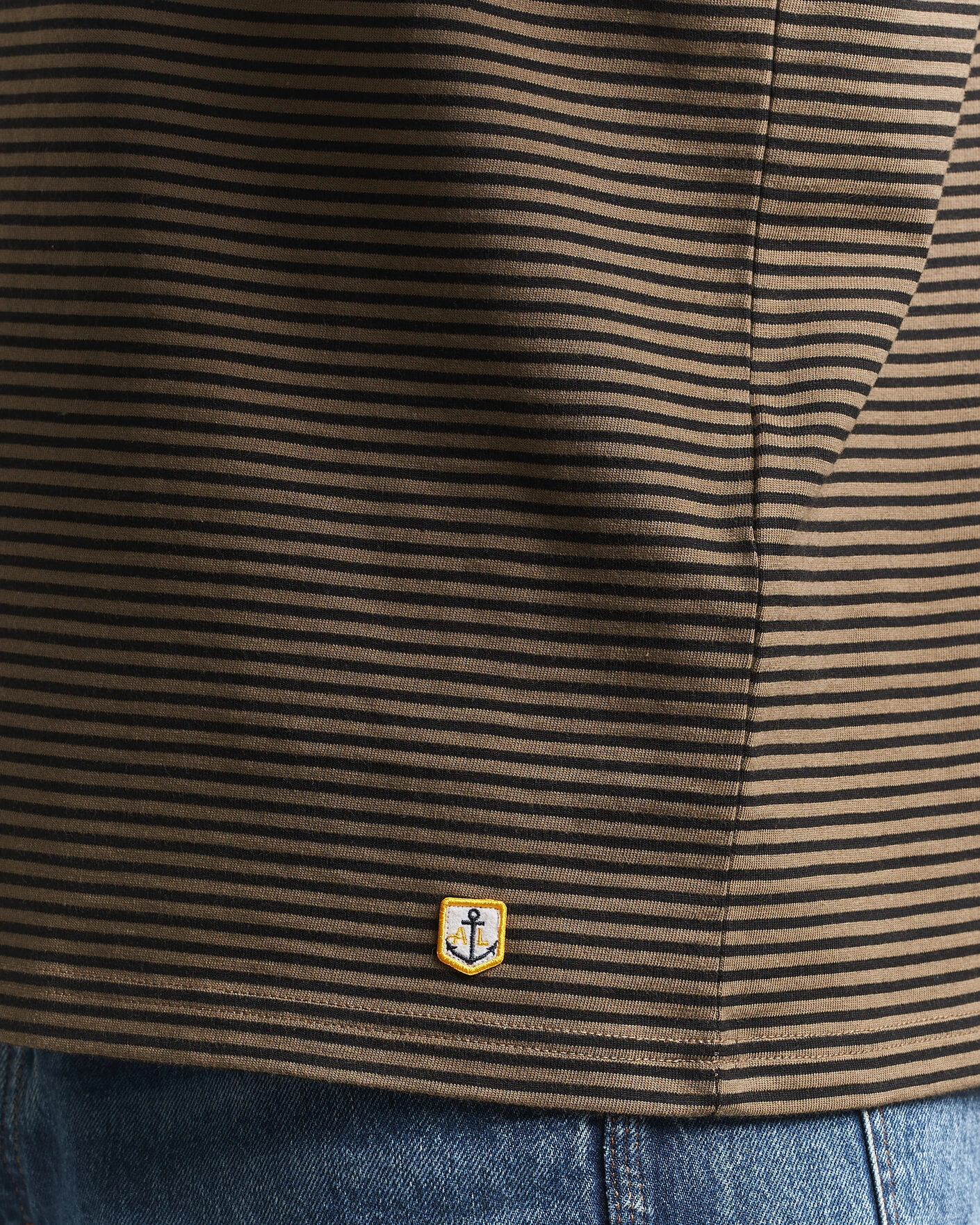 Herr | T-Shirts | Armor-lux | Héritage Callac Striped T-Shirt Olive/Black