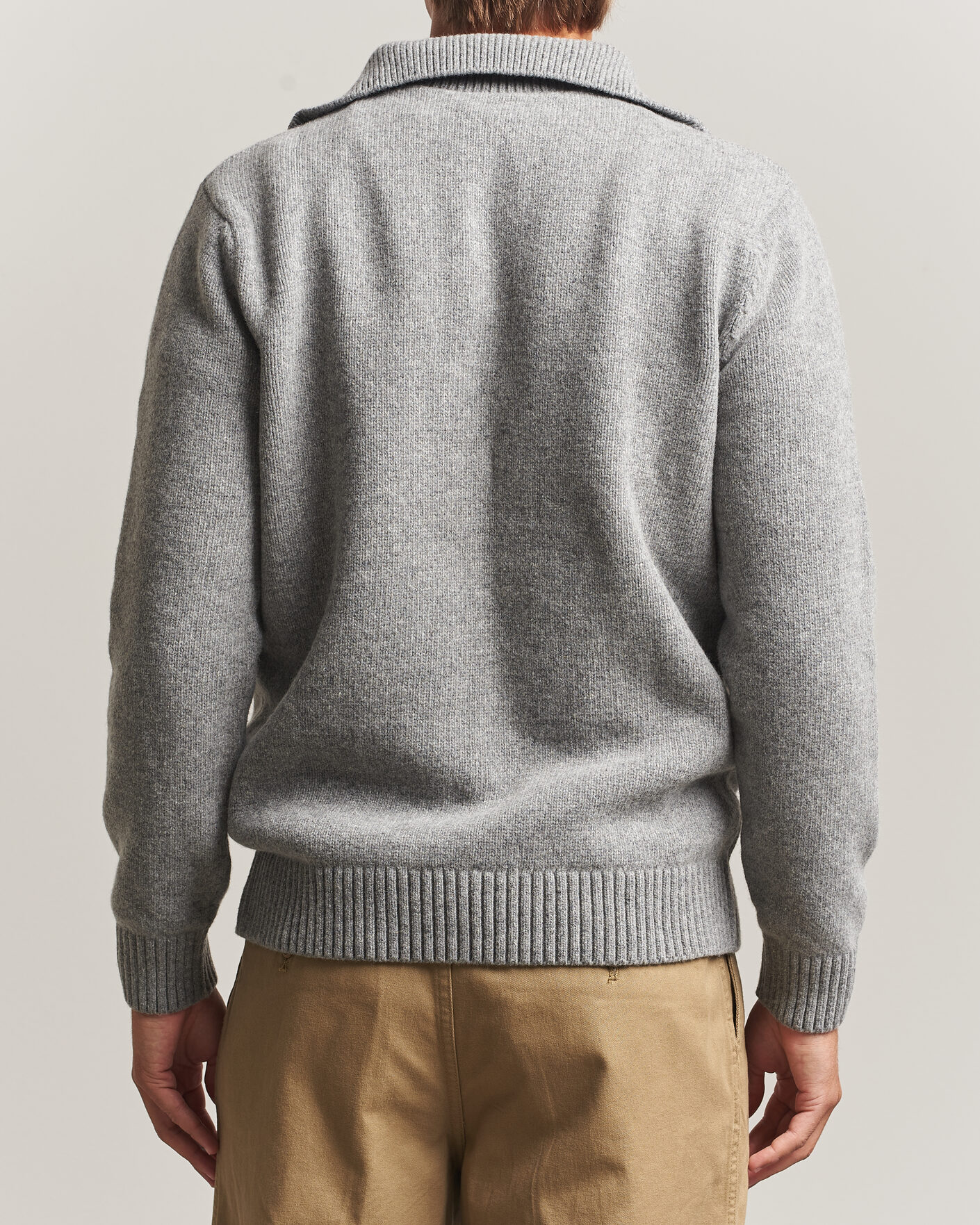 Herr | Tröjor | Armor-lux | Wool Knitted Half Zip Slate