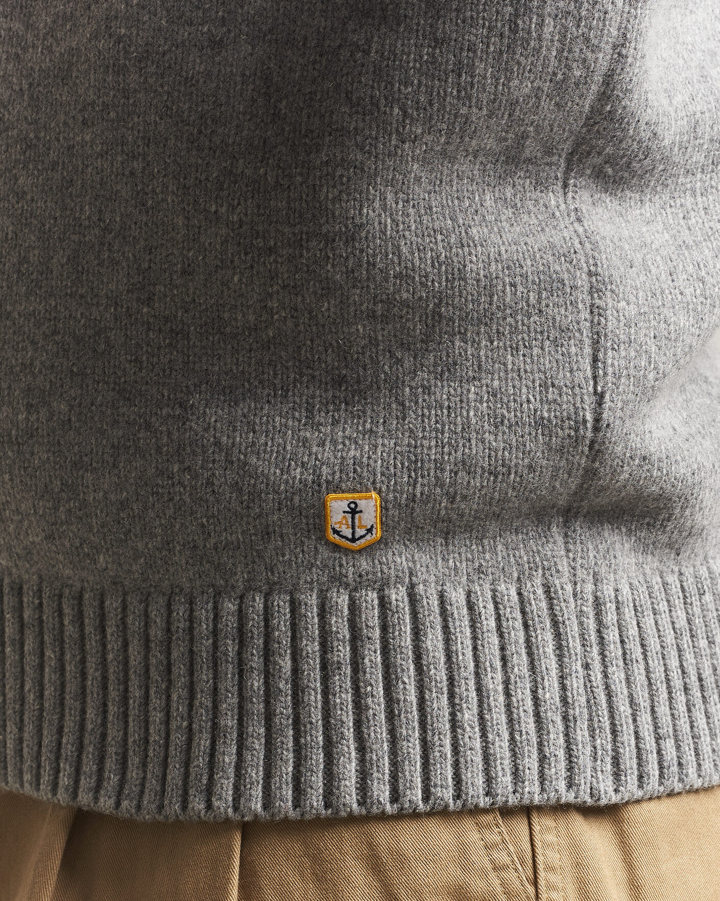 Herr | Tröjor | Armor-lux | Wool Knitted Half Zip Slate