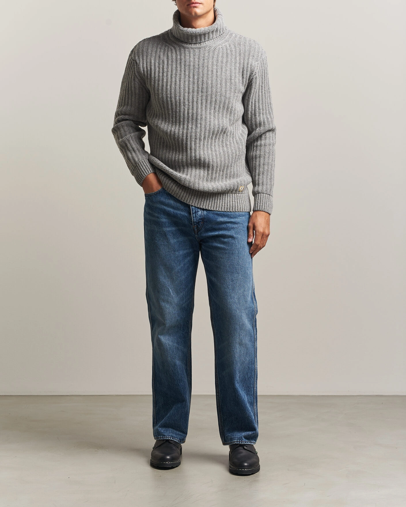 Herr | Tröjor | Armor-lux | Wool Knitted Rollneck Slate