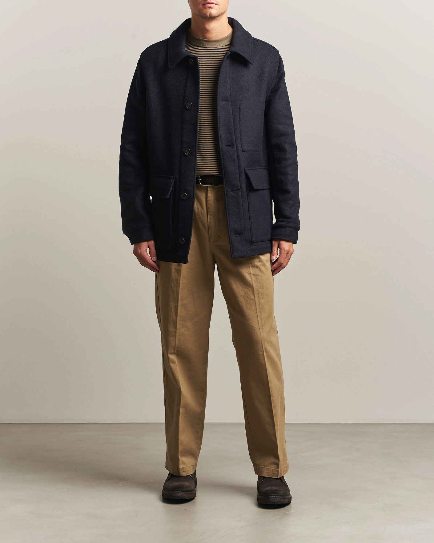 Herr | Jackor | Armor-lux | Wool Shirt Jacket Rich Navy
