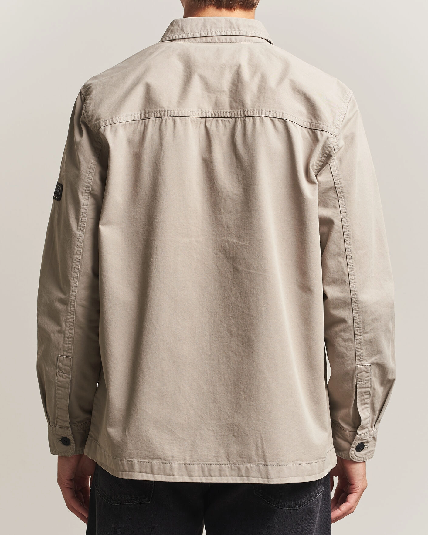 Herr | Skjortor | Barbour International | Arlo Cotton Overshirt Concrete