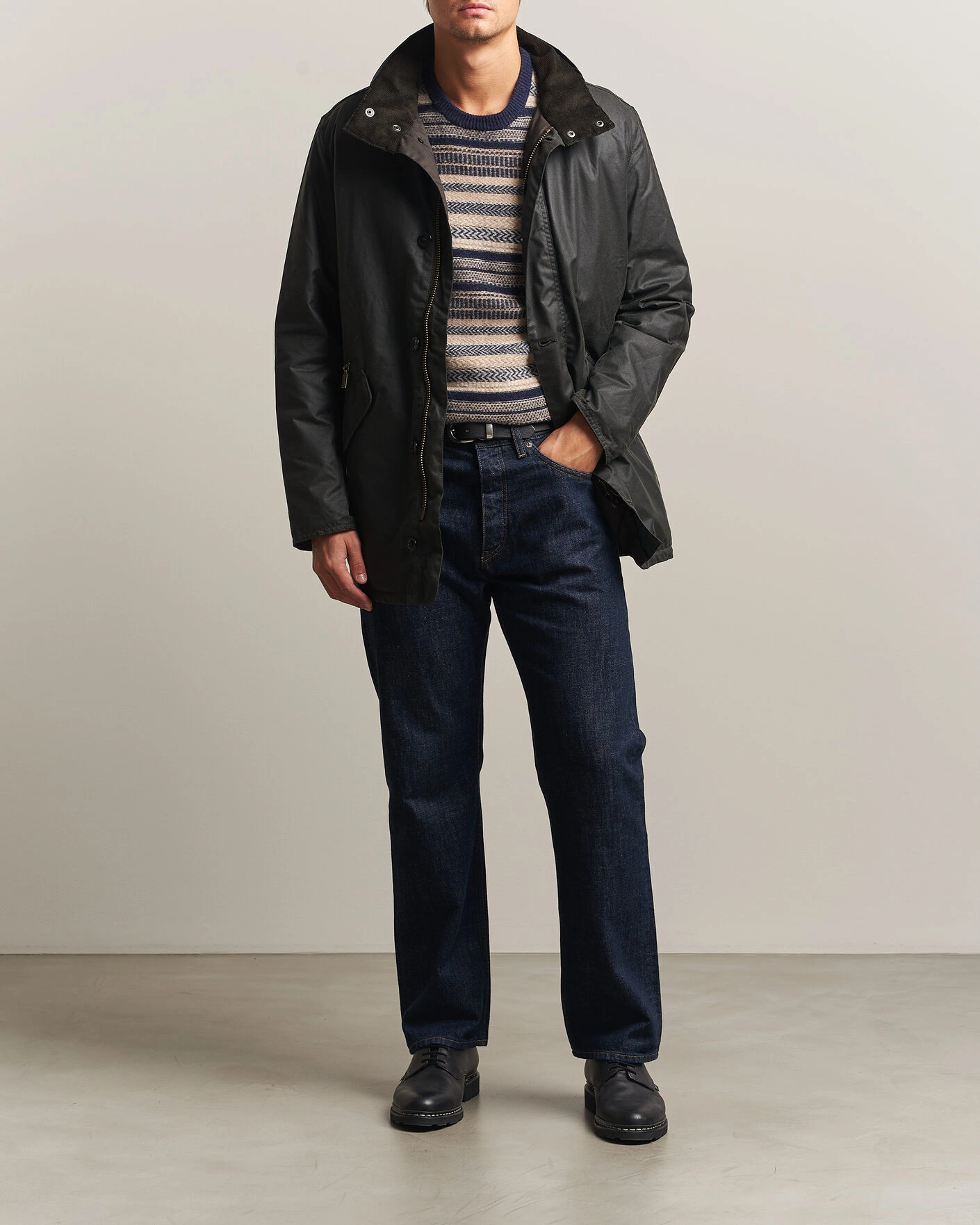 Herr | Jackor | Barbour Lifestyle | Modern Powell Wax Jacket Sage