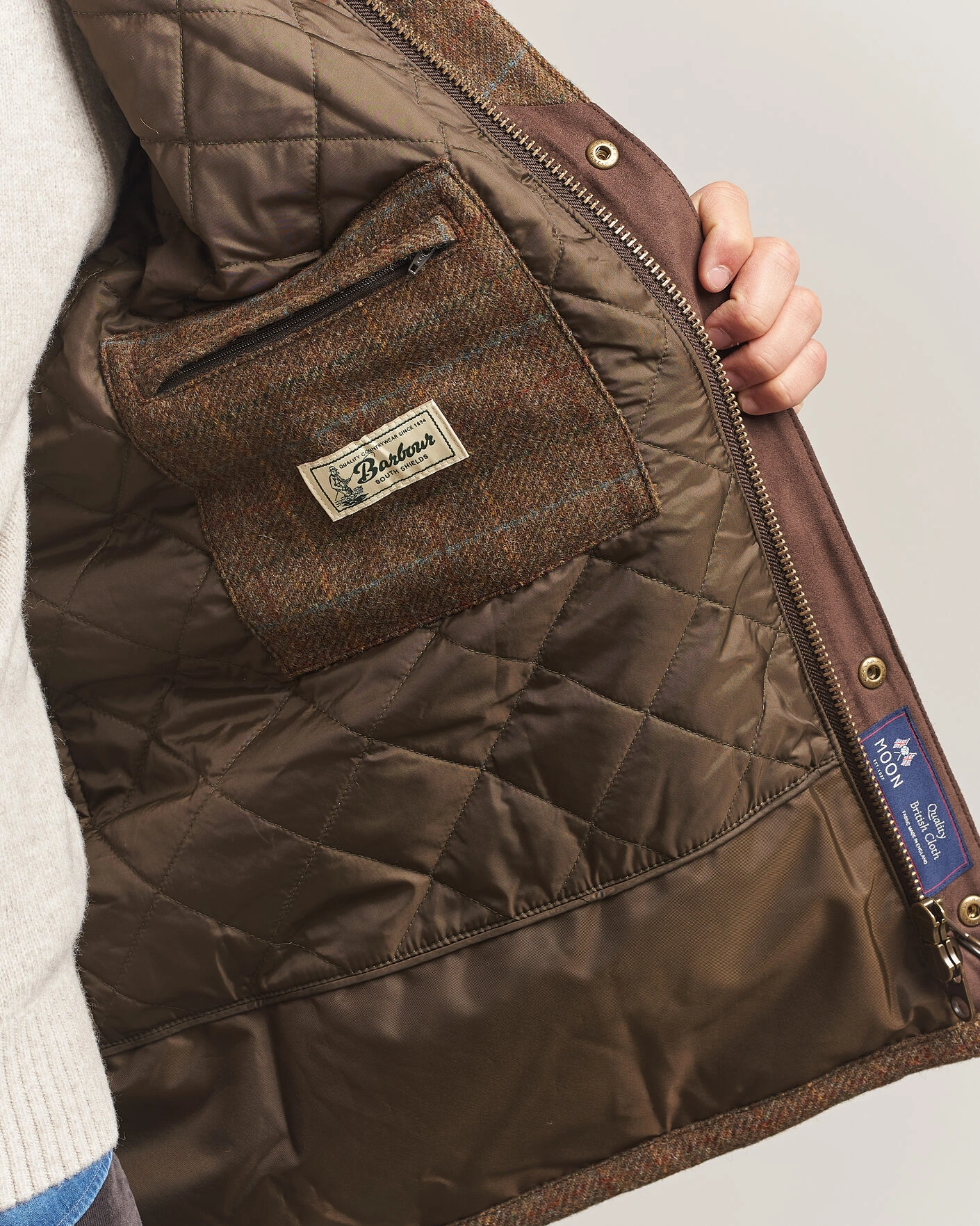 Herr | Jackor | Barbour Lifestyle | Hereford Tweed Wool Jacket Moss Green