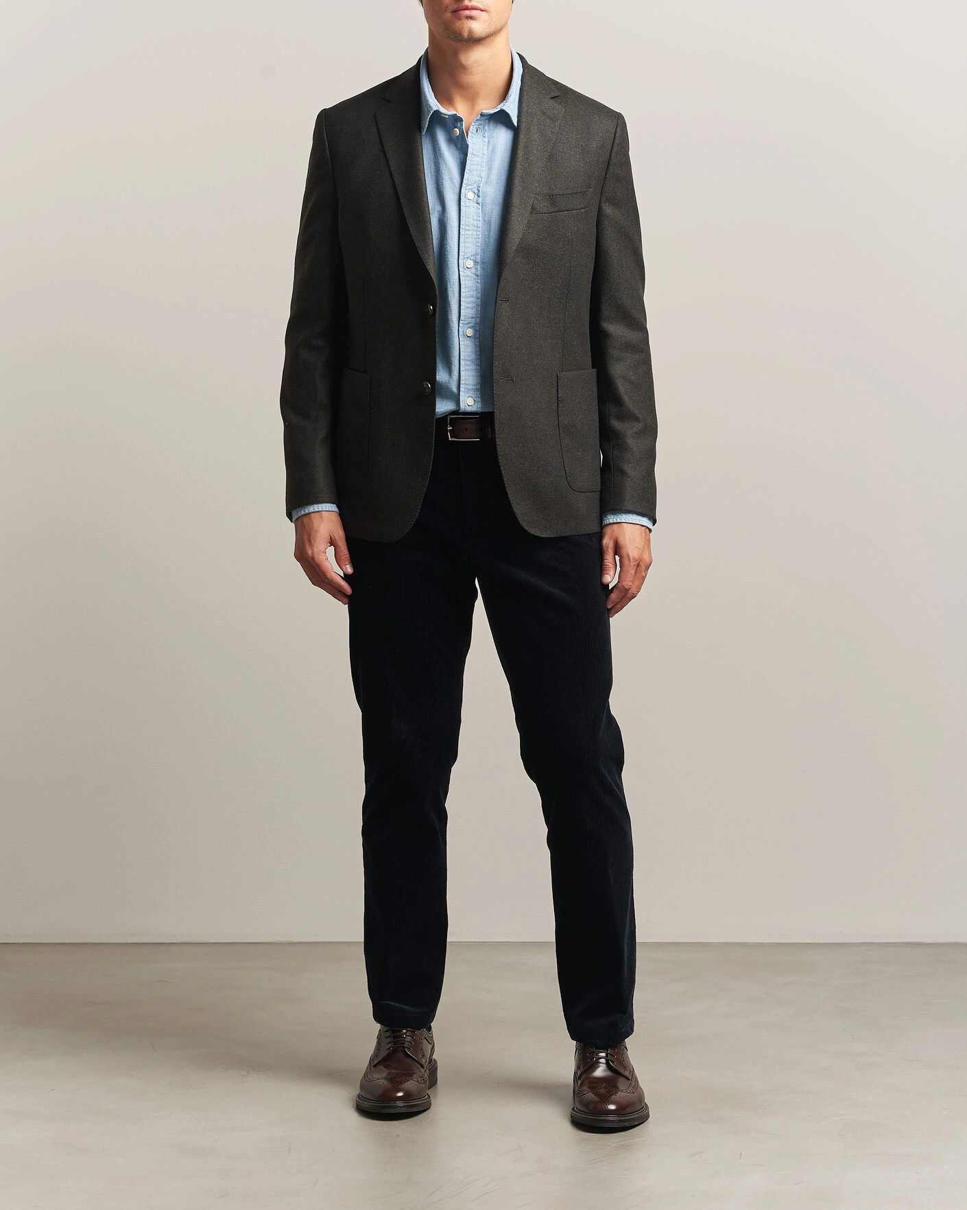 Herr | Kavajer | Barbour Lifestyle | Fairford Herringbone Blazer Forest
