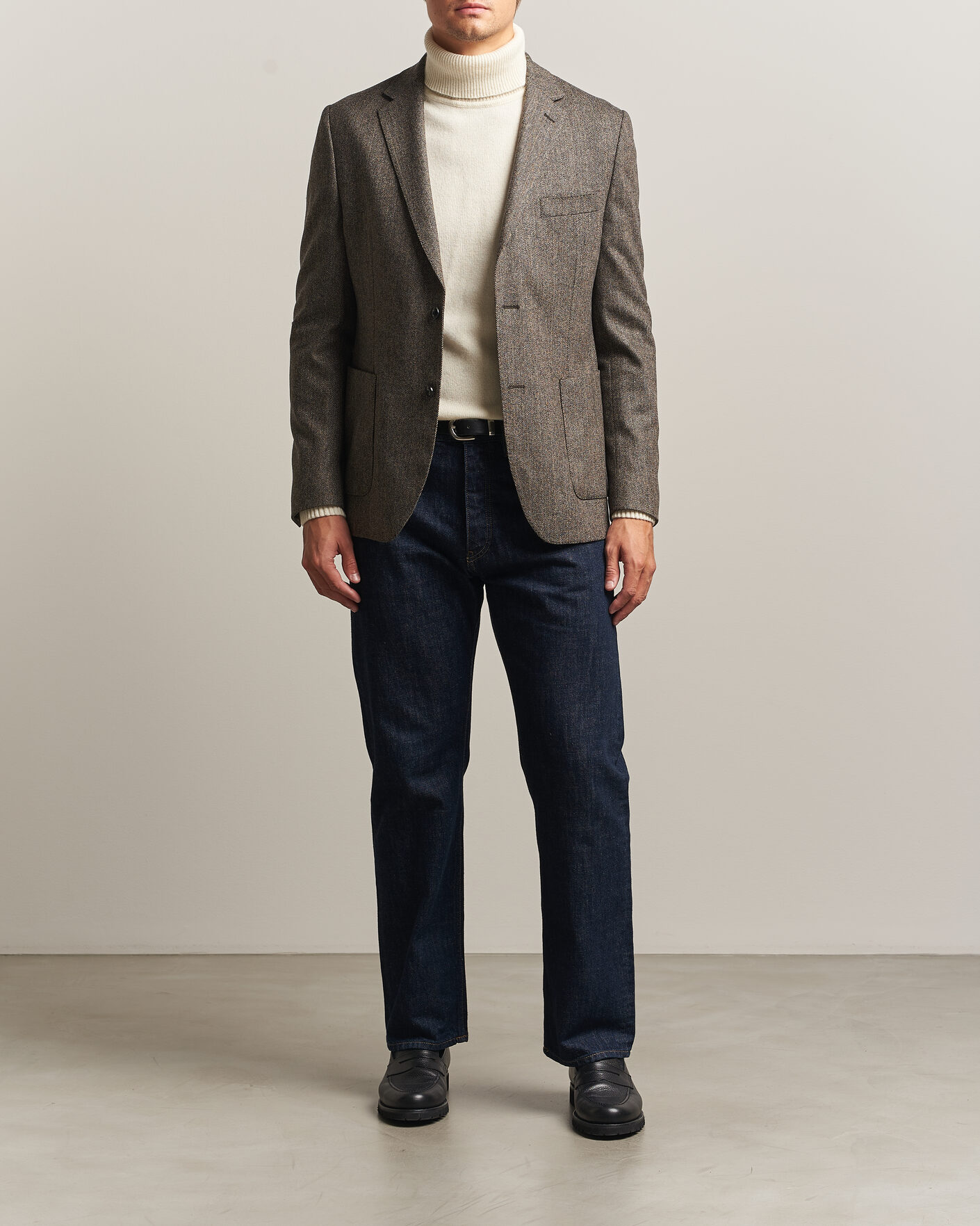 Herr | Kavajer | Barbour Lifestyle | Fairford Herringbone Blazer Grey Marl