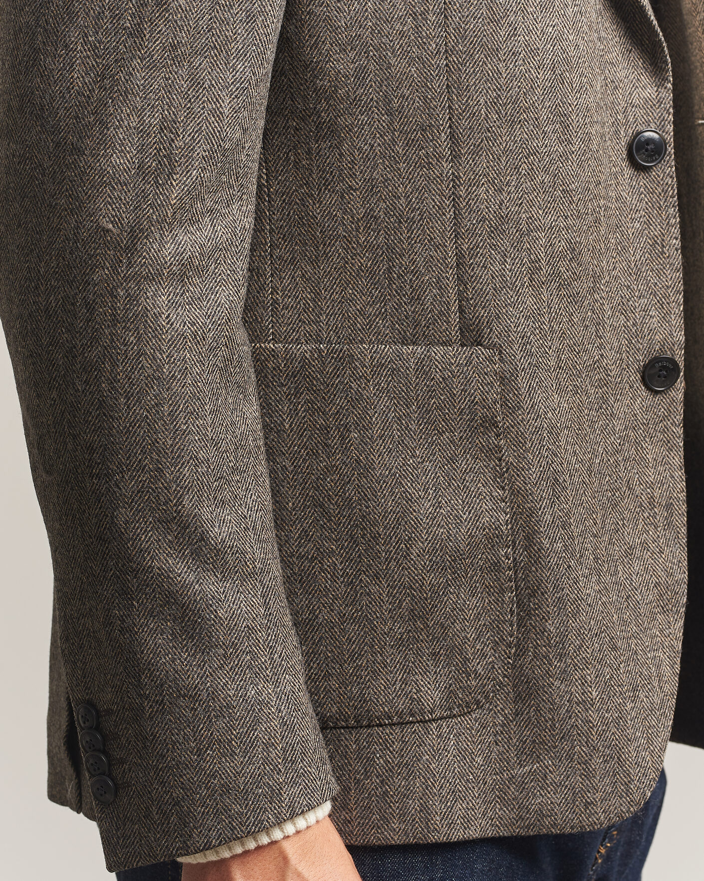 Herr | Kavajer | Barbour Lifestyle | Fairford Herringbone Blazer Grey Marl