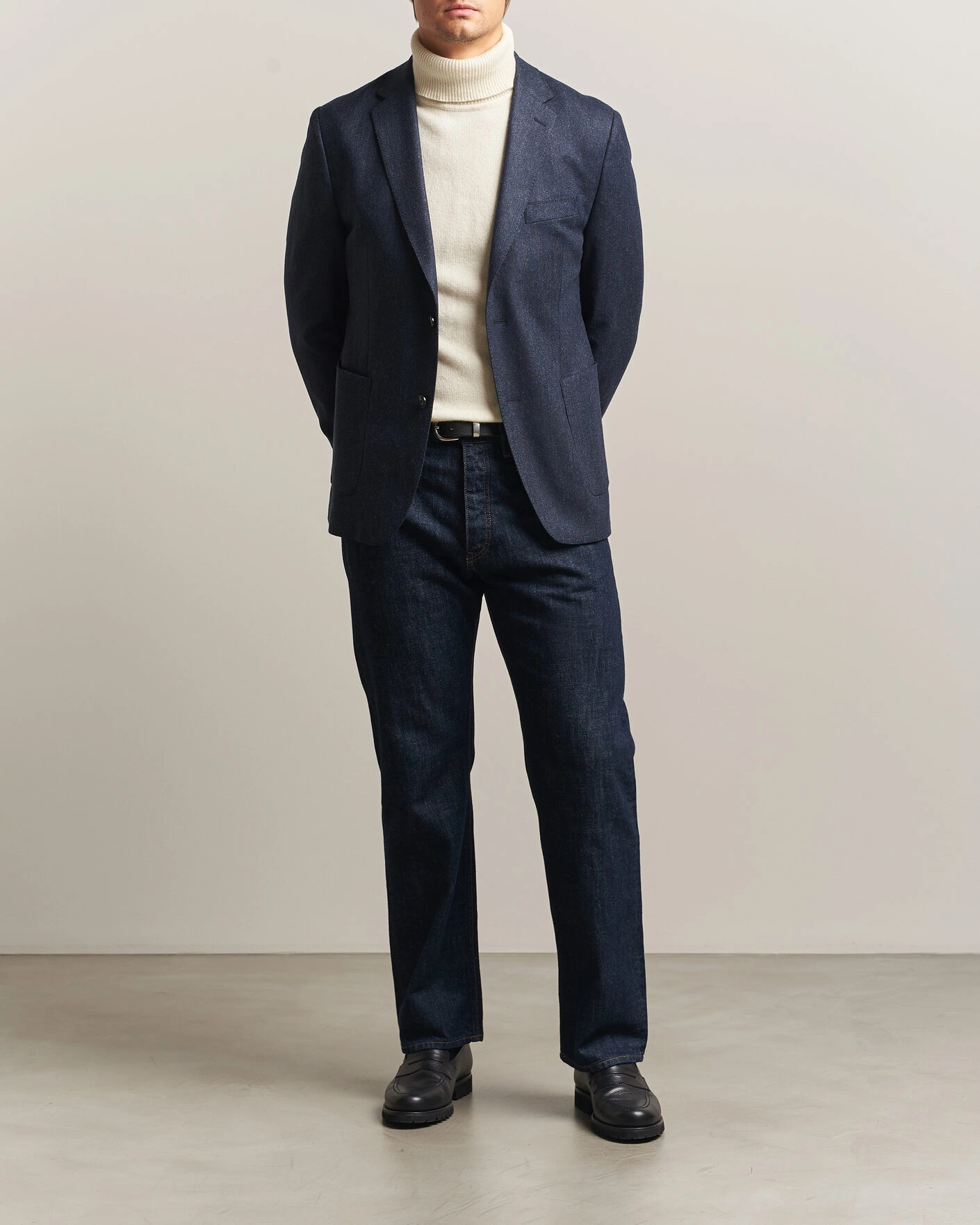 Herr | Kavajer | Barbour Lifestyle | Fairford Herringbone Blazer Navy
