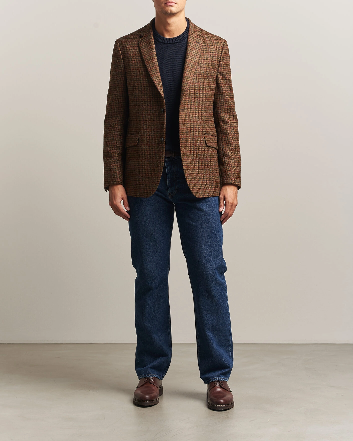 Herr | Kavajer | Barbour Lifestyle | Tindle Moons Houndstooth Blazer Brown