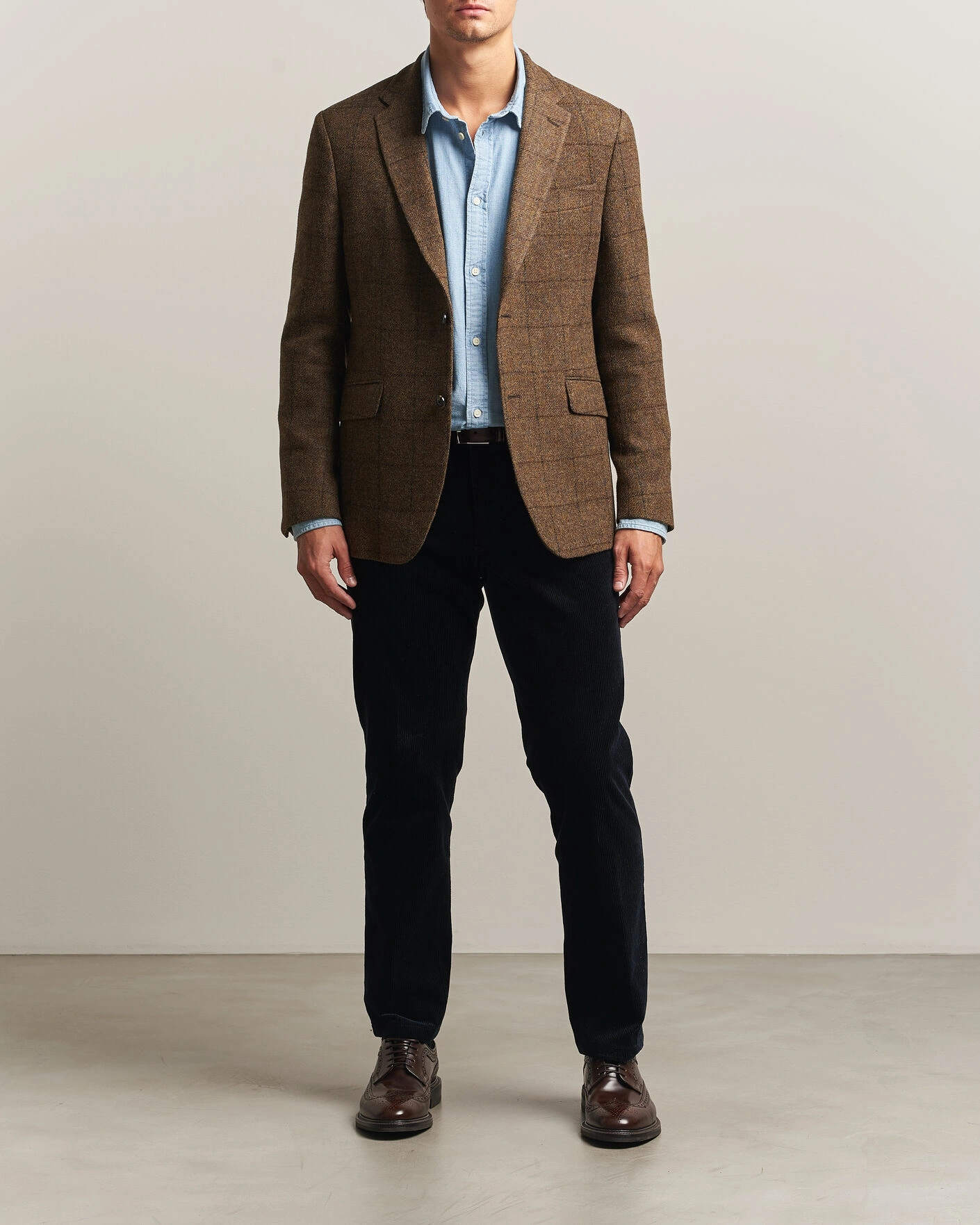 Herr | Kavajer | Barbour Lifestyle | Gosforth Moons Checked Blazer Brown
