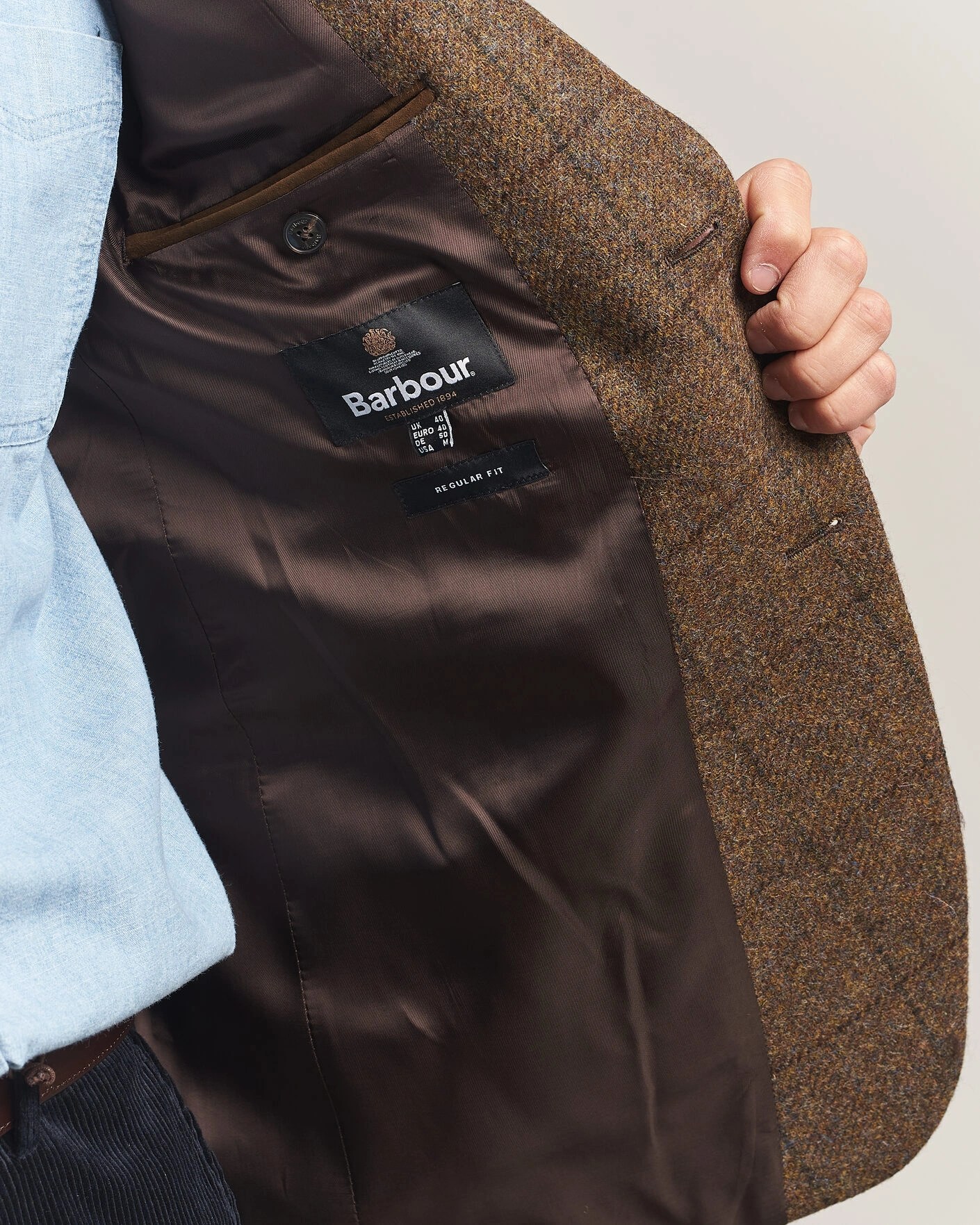 Herr | Kavajer | Barbour Lifestyle | Gosforth Moons Checked Blazer Brown
