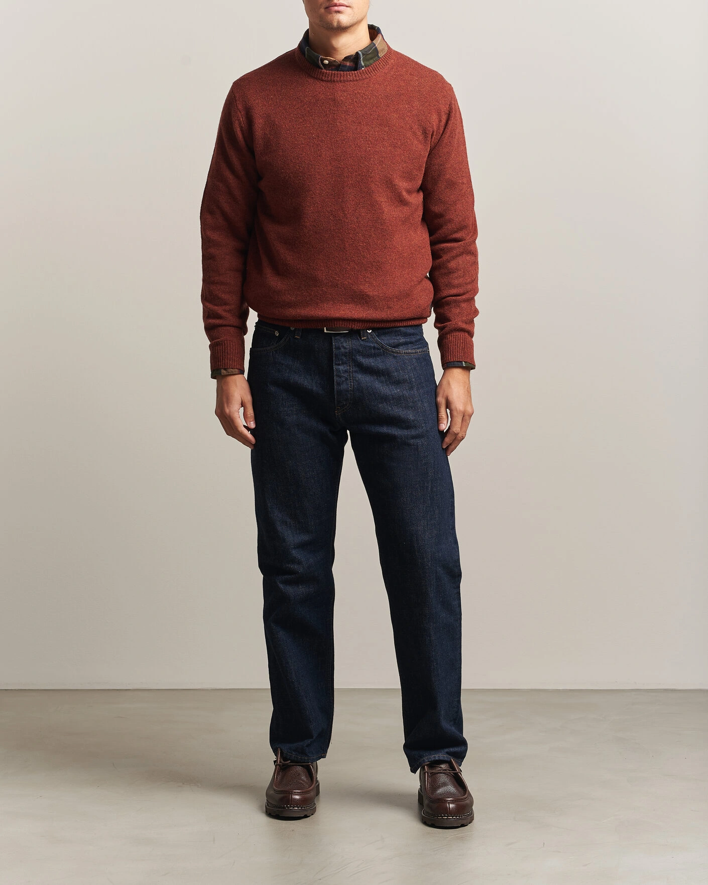 Herr | Tröjor | Barbour Lifestyle | Patch Crew Russet