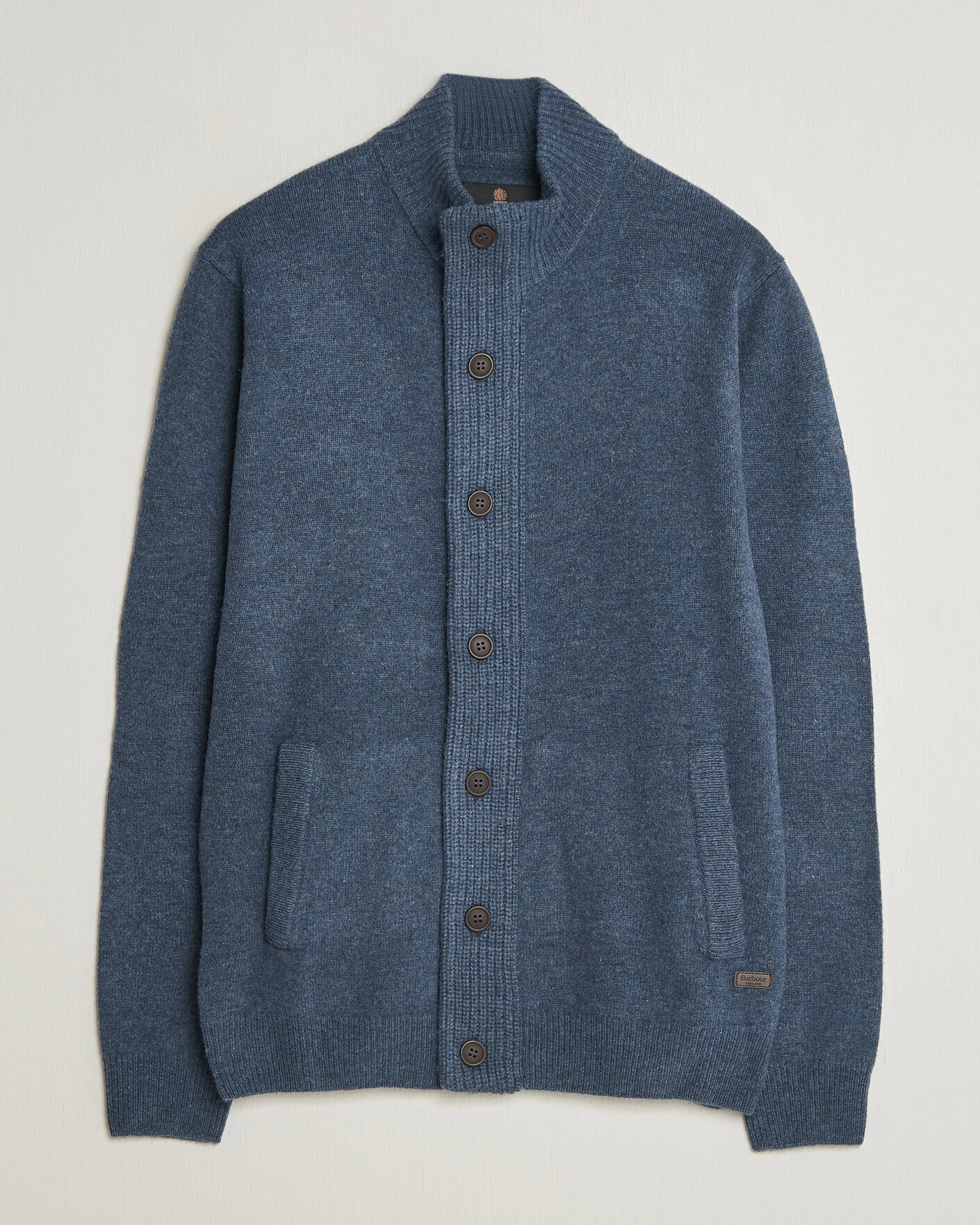 Herr | Tröjor | Barbour Lifestyle | Essential Patch Zip Through Cardigan Dark Indigo