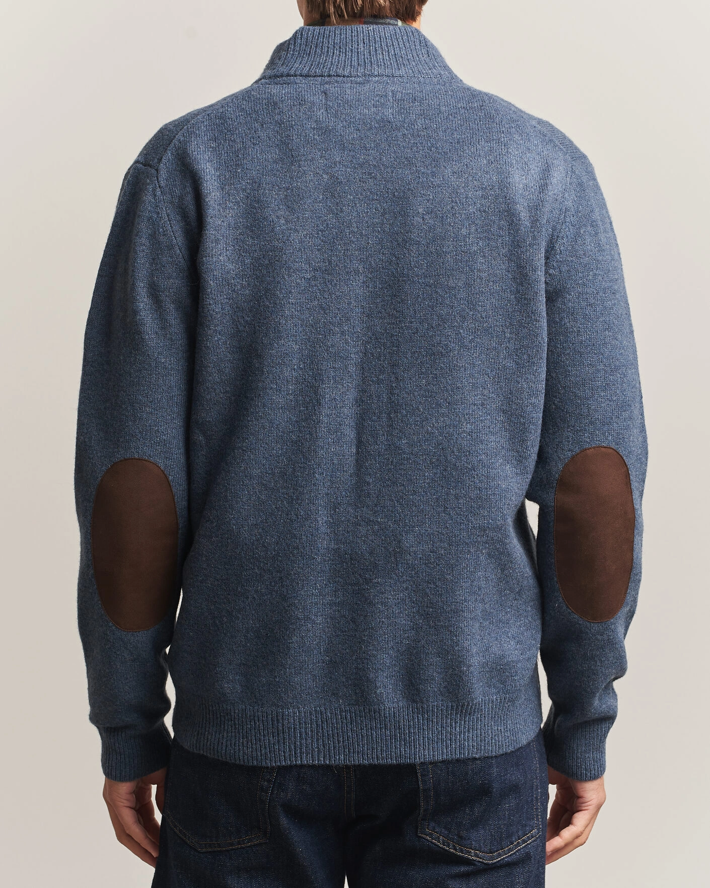 Herr | Tröjor | Barbour Lifestyle | Essential Patch Zip Through Cardigan Dark Indigo