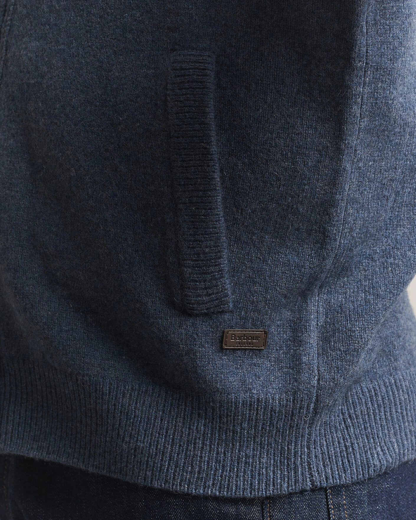 Herr | Tröjor | Barbour Lifestyle | Essential Patch Zip Through Cardigan Dark Indigo