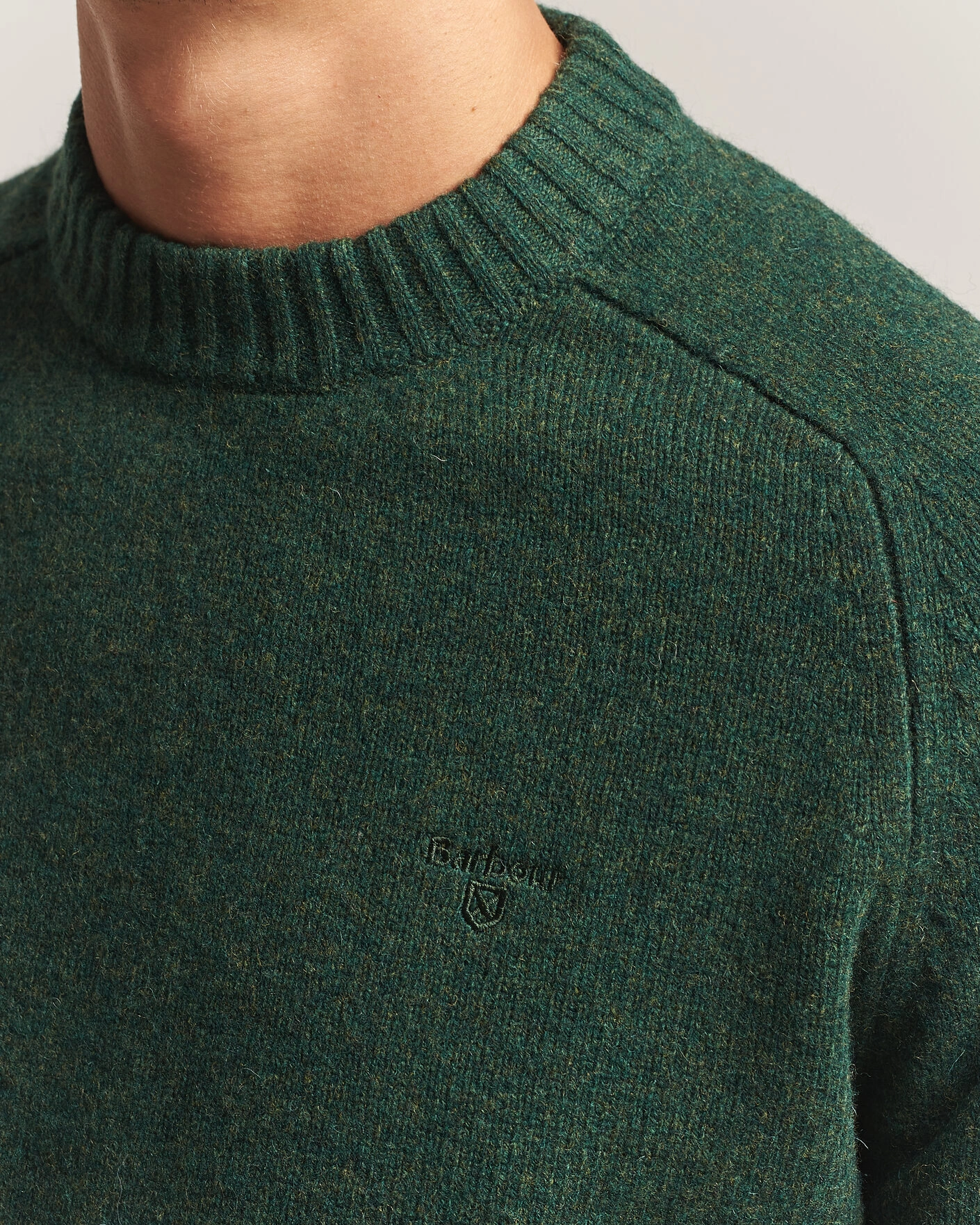 Herr | Tröjor | Barbour Lifestyle | Newtown Lambswool Crewneck Sage