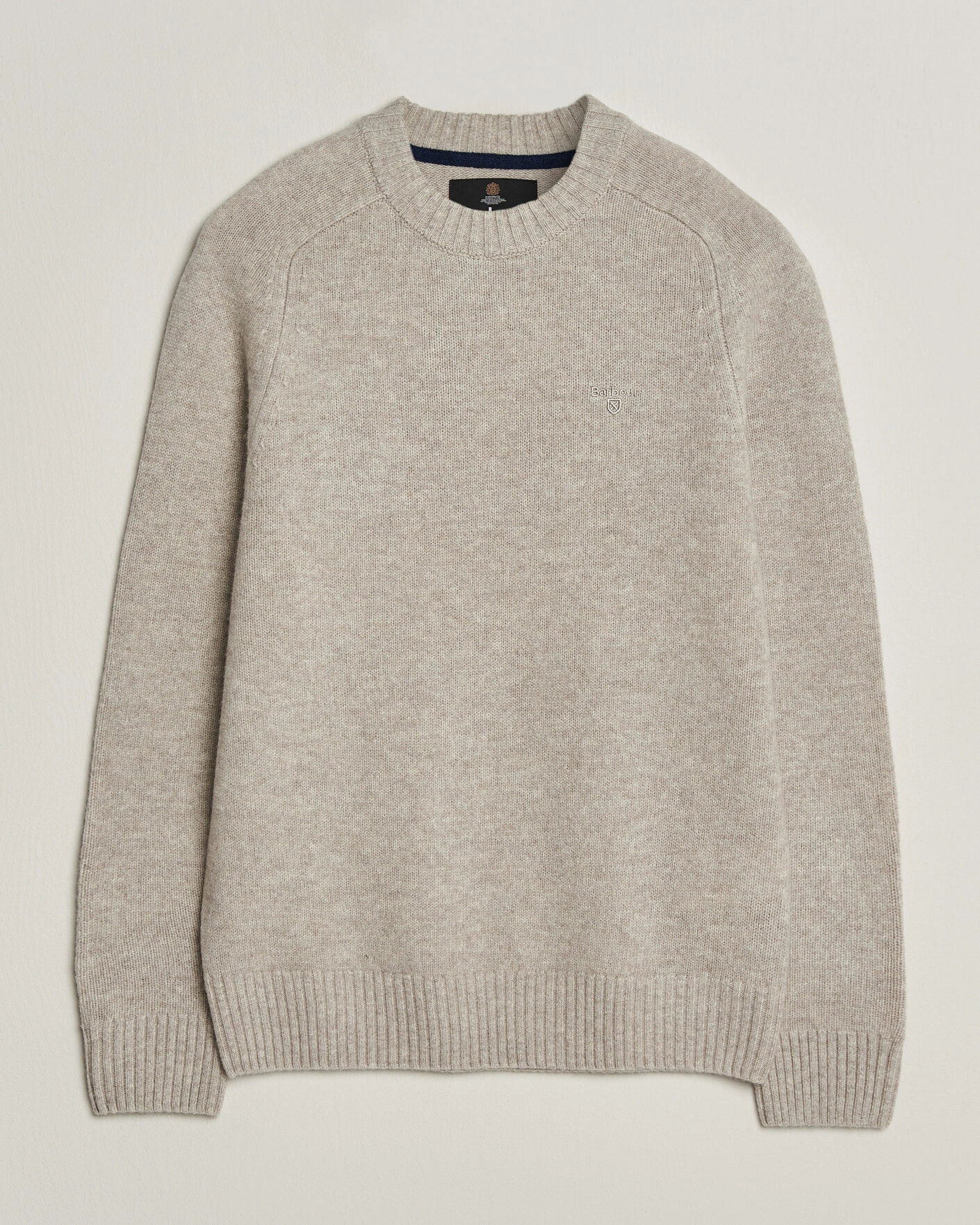 Herr | Tröjor | Barbour Lifestyle | Newtown Lambswool Crewneck Light Grey Marl