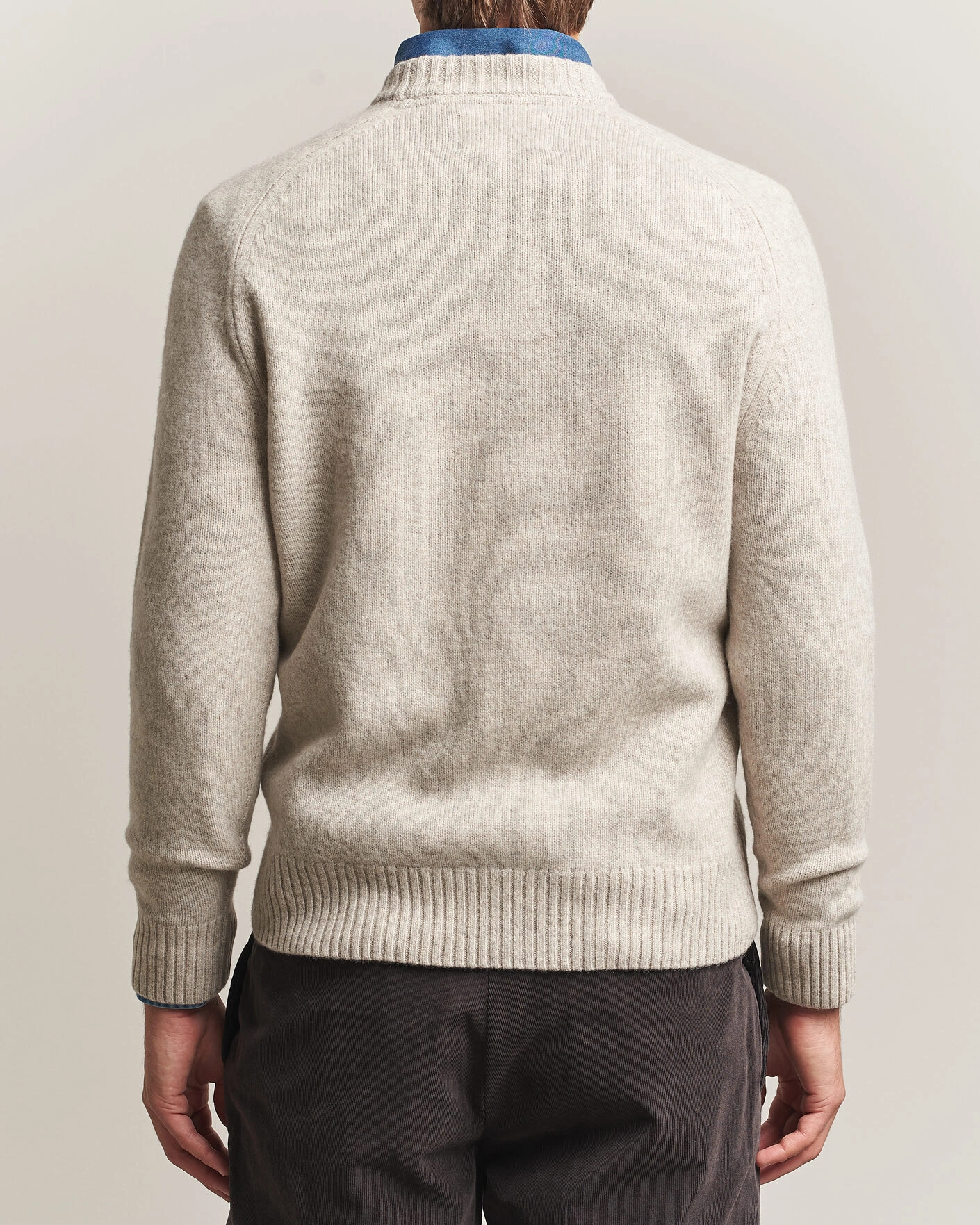 Herr | Tröjor | Barbour Lifestyle | Newtown Lambswool Crewneck Light Grey Marl