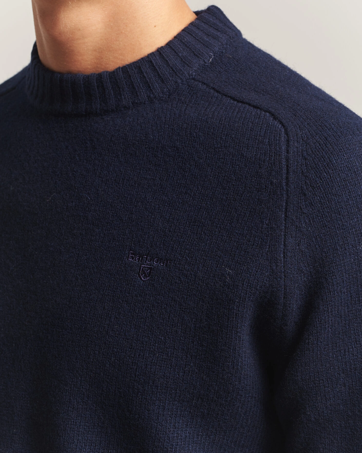 Herr | Tröjor | Barbour Lifestyle | Newtown Lambswool Crewneck Navy