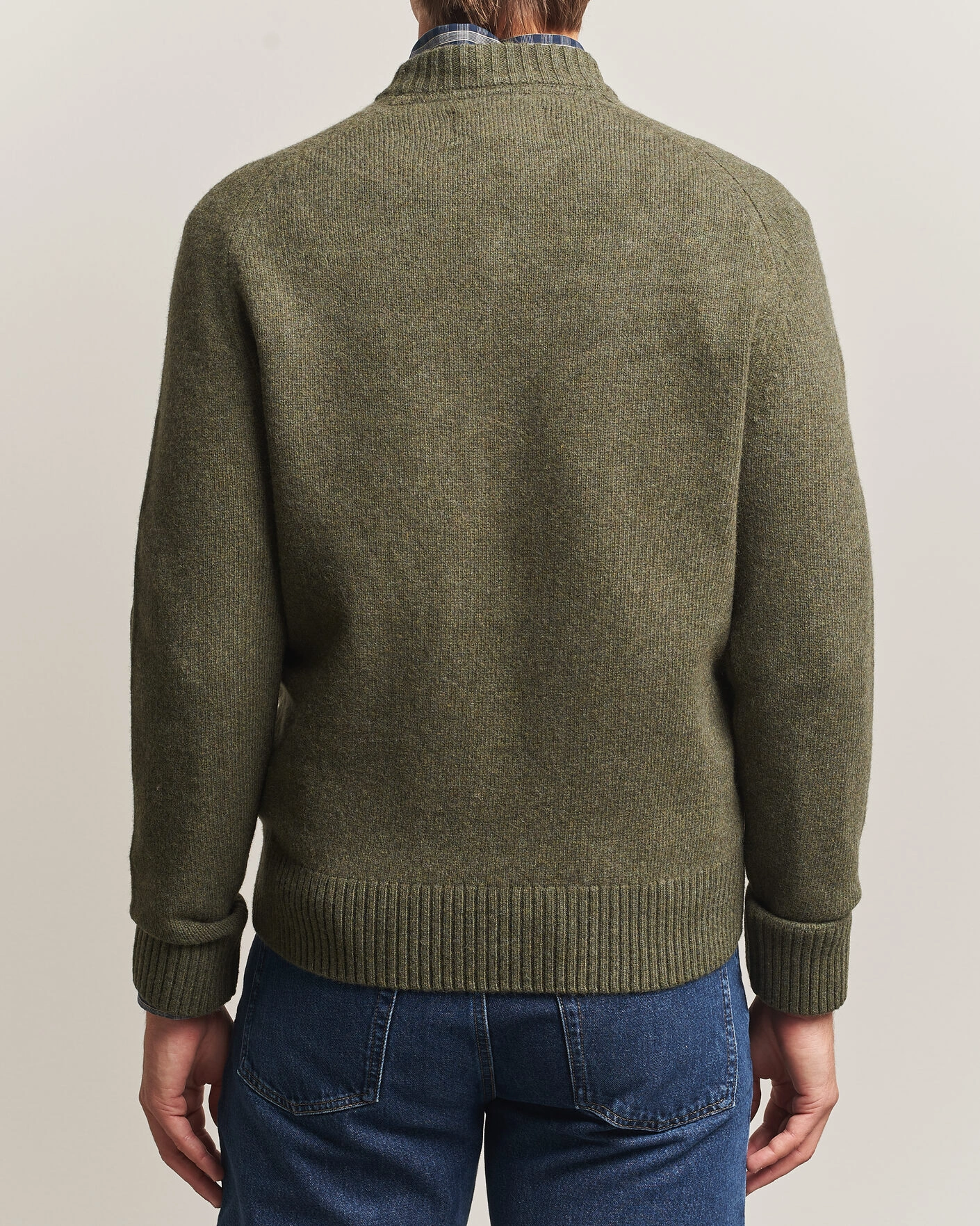 Herr | Tröjor | Barbour Lifestyle | Newtown Lambswool Crewneck Olive