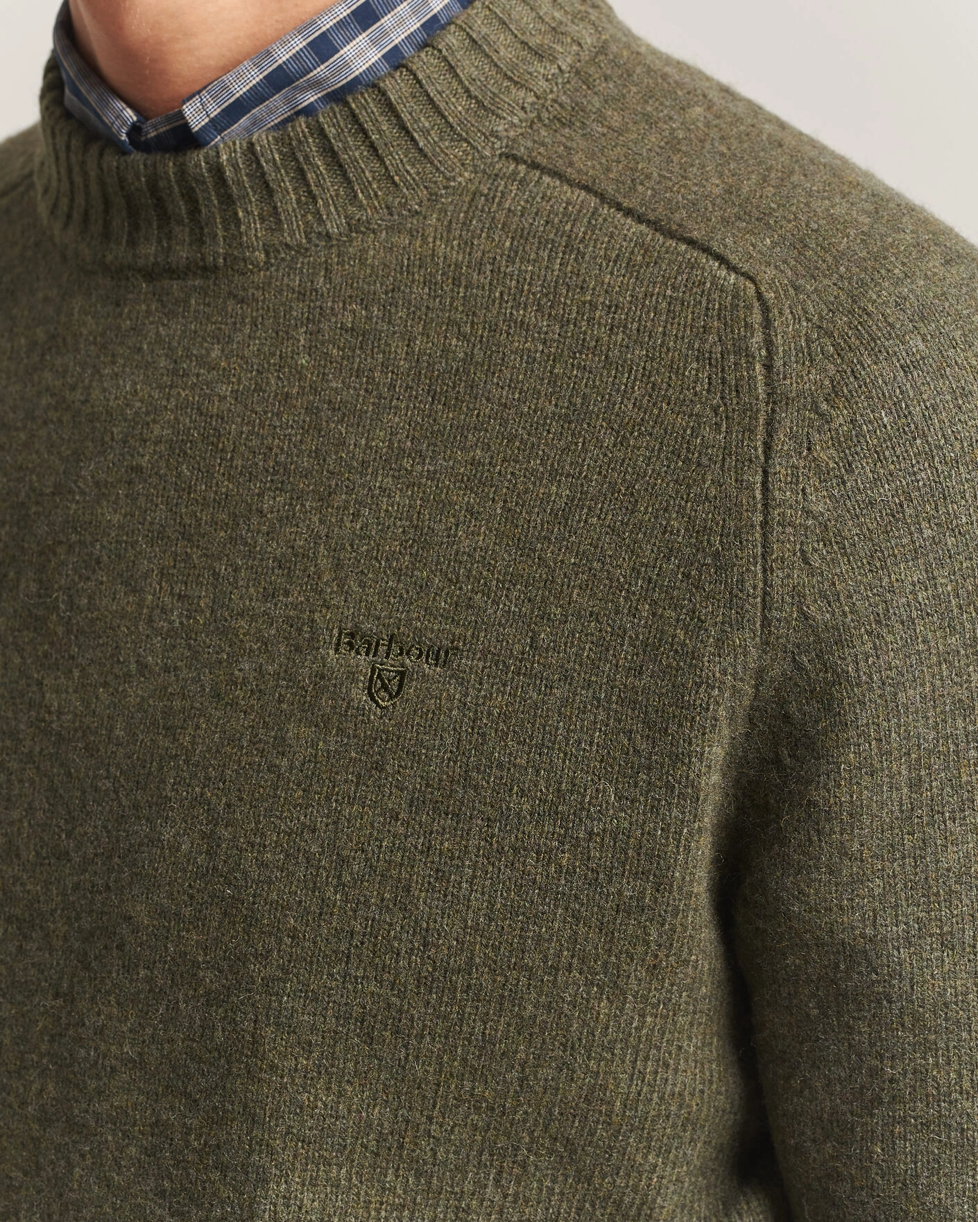 Herr | Tröjor | Barbour Lifestyle | Newtown Lambswool Crewneck Olive