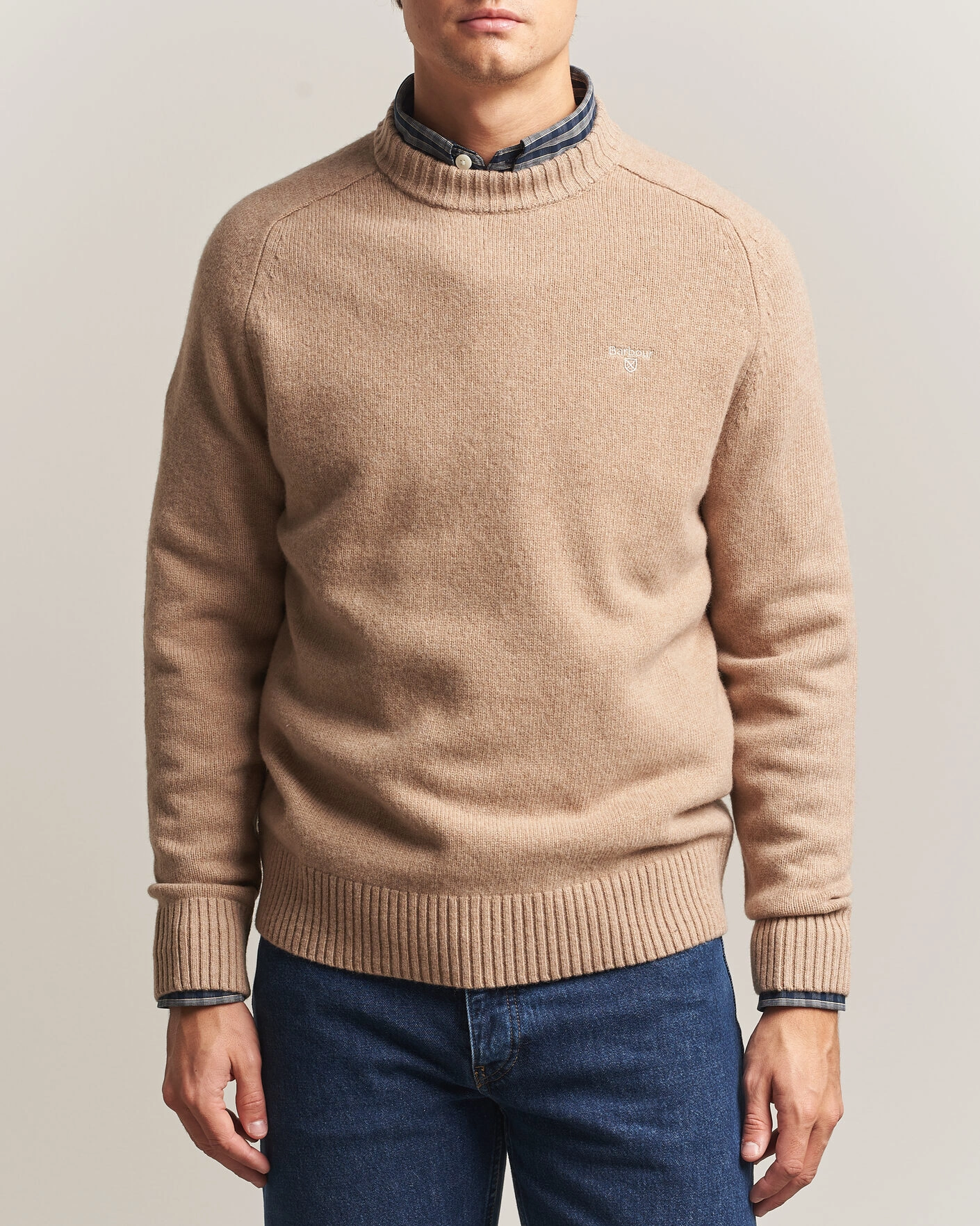 Herr | Tröjor | Barbour Lifestyle | Newtown Lambswool Crewneck Stone