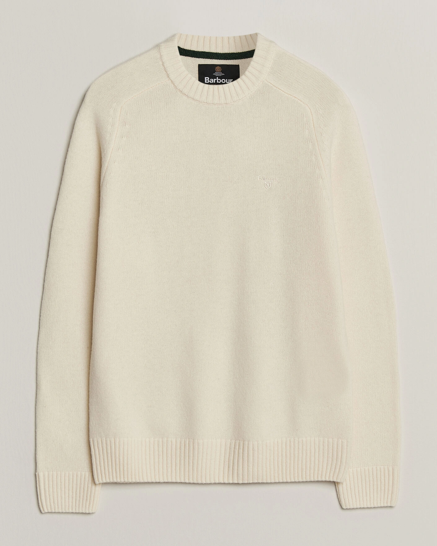 Herr | Tröjor | Barbour Lifestyle | Newtown Lambswool Crewneck Antique White