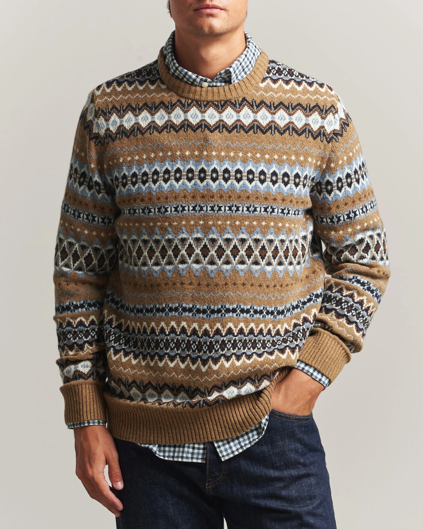 Herr | Tröjor | Barbour Lifestyle | Case Fairisle Crew Trench