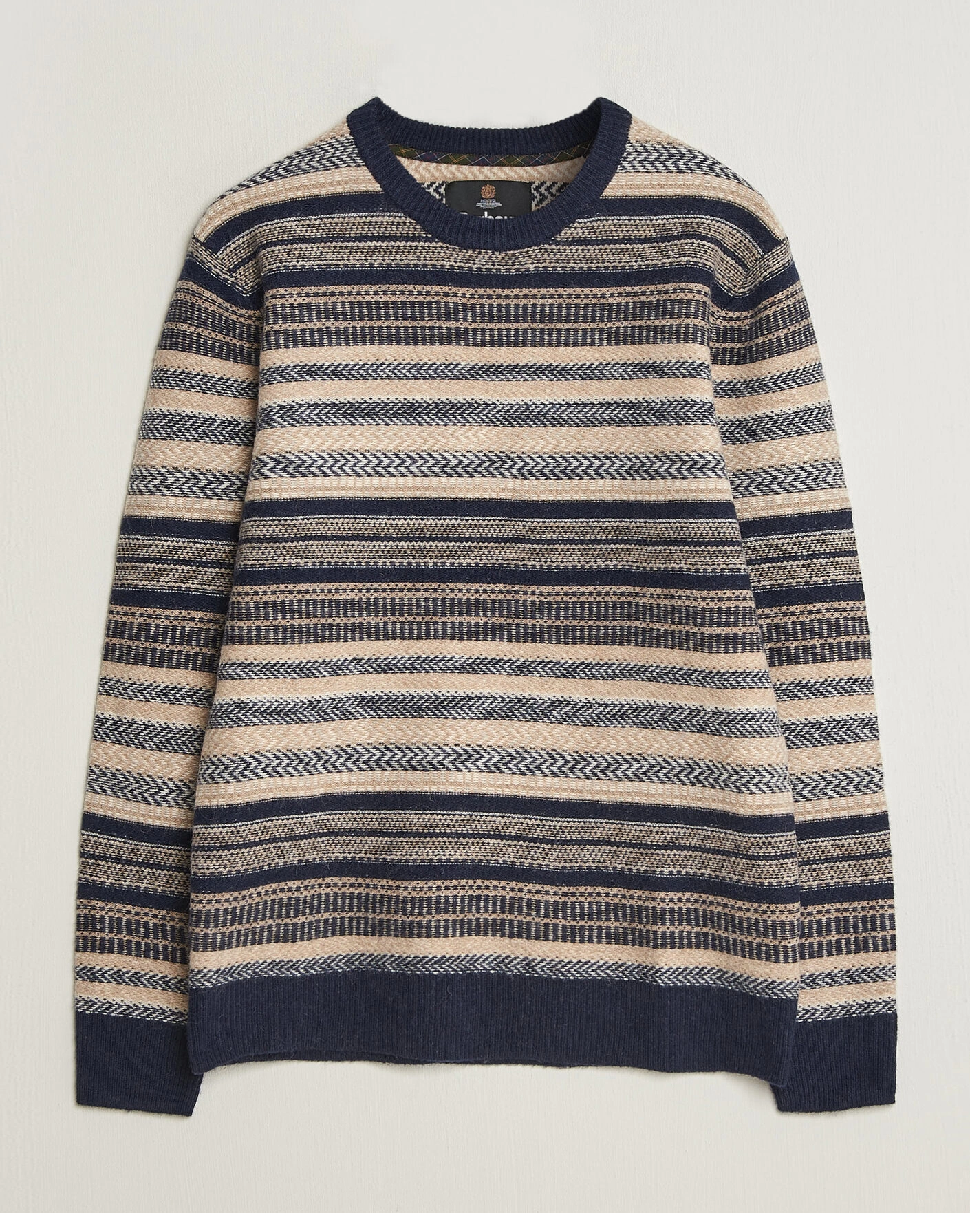 Herr | Tröjor | Barbour Lifestyle | Histed Fairisle Crew Navy