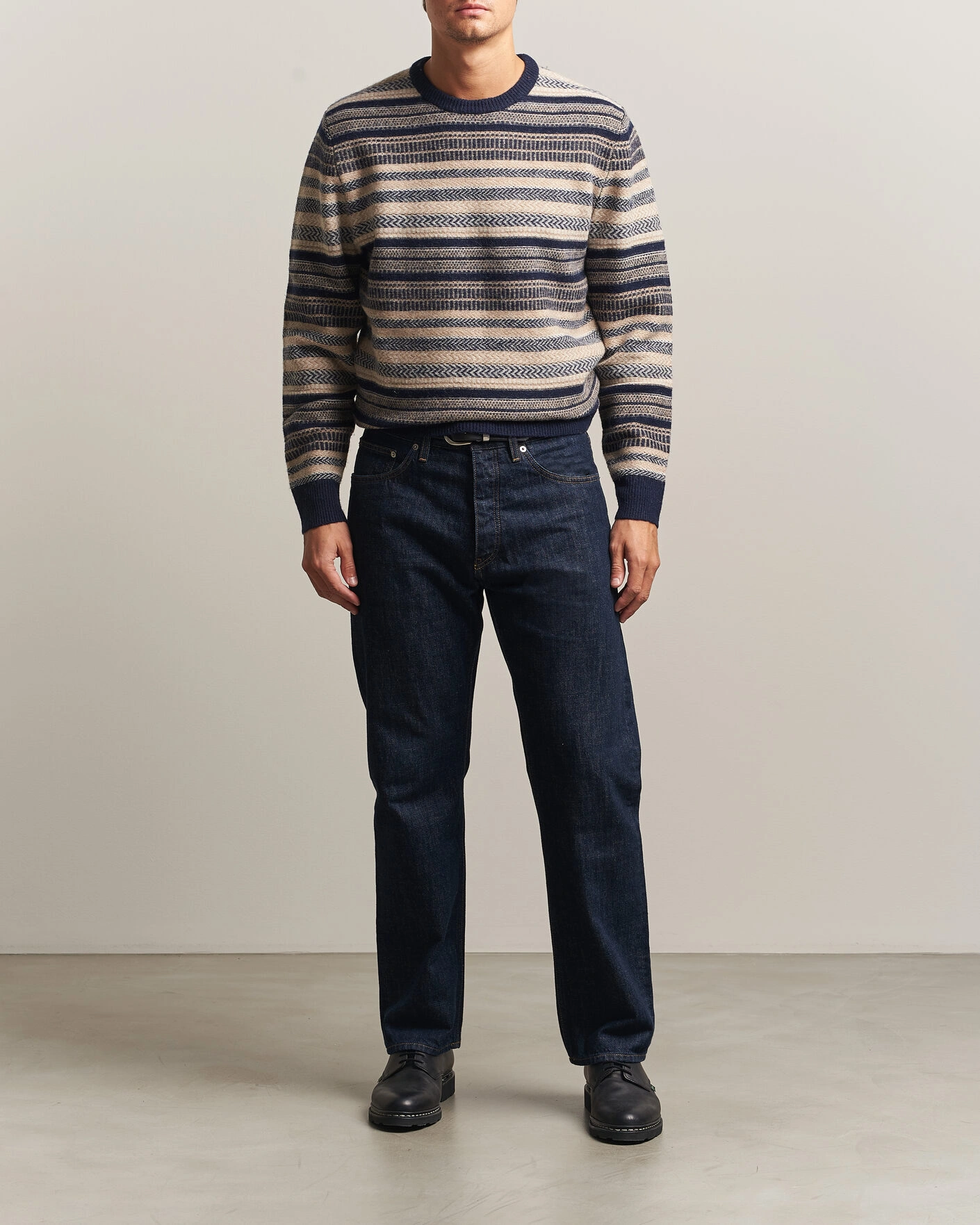 Herr | Tröjor | Barbour Lifestyle | Histed Fairisle Crew Navy