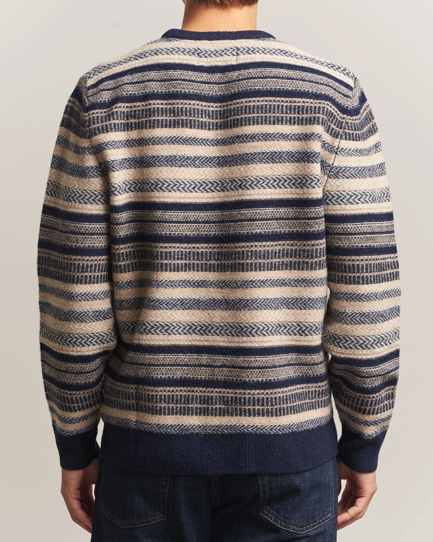 Herr | Tröjor | Barbour Lifestyle | Histed Fairisle Crew Navy