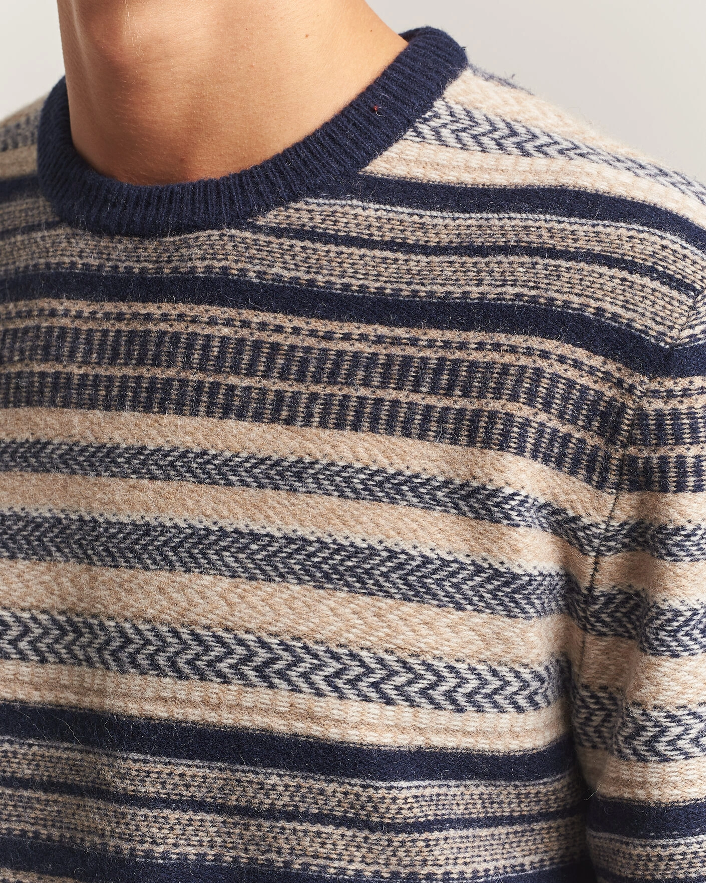 Herr | Tröjor | Barbour Lifestyle | Histed Fairisle Crew Navy
