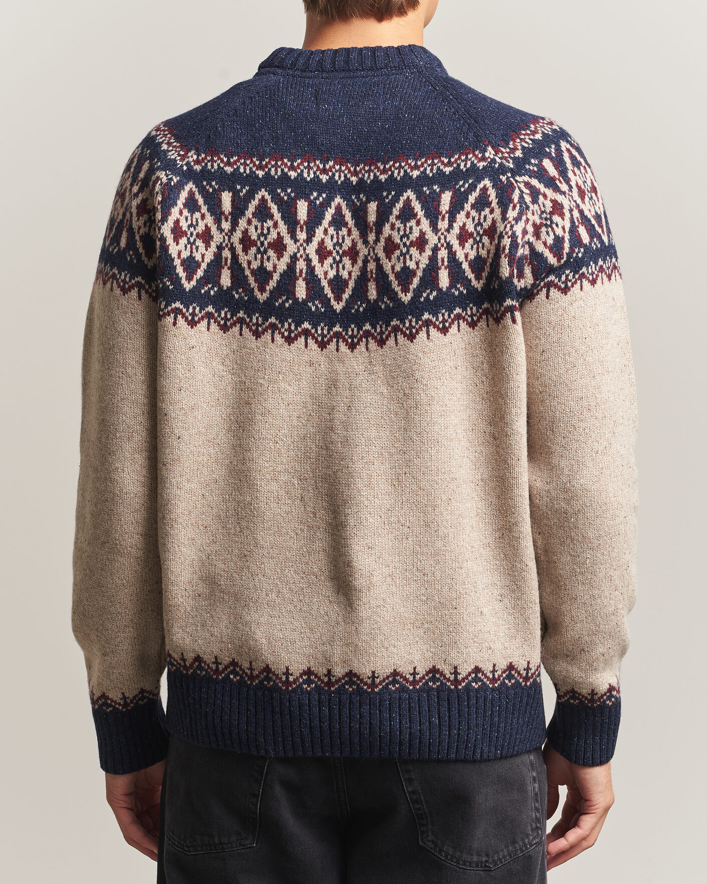 Herr | Tröjor | Barbour Lifestyle | Tisbury Fairisle Crew Navy