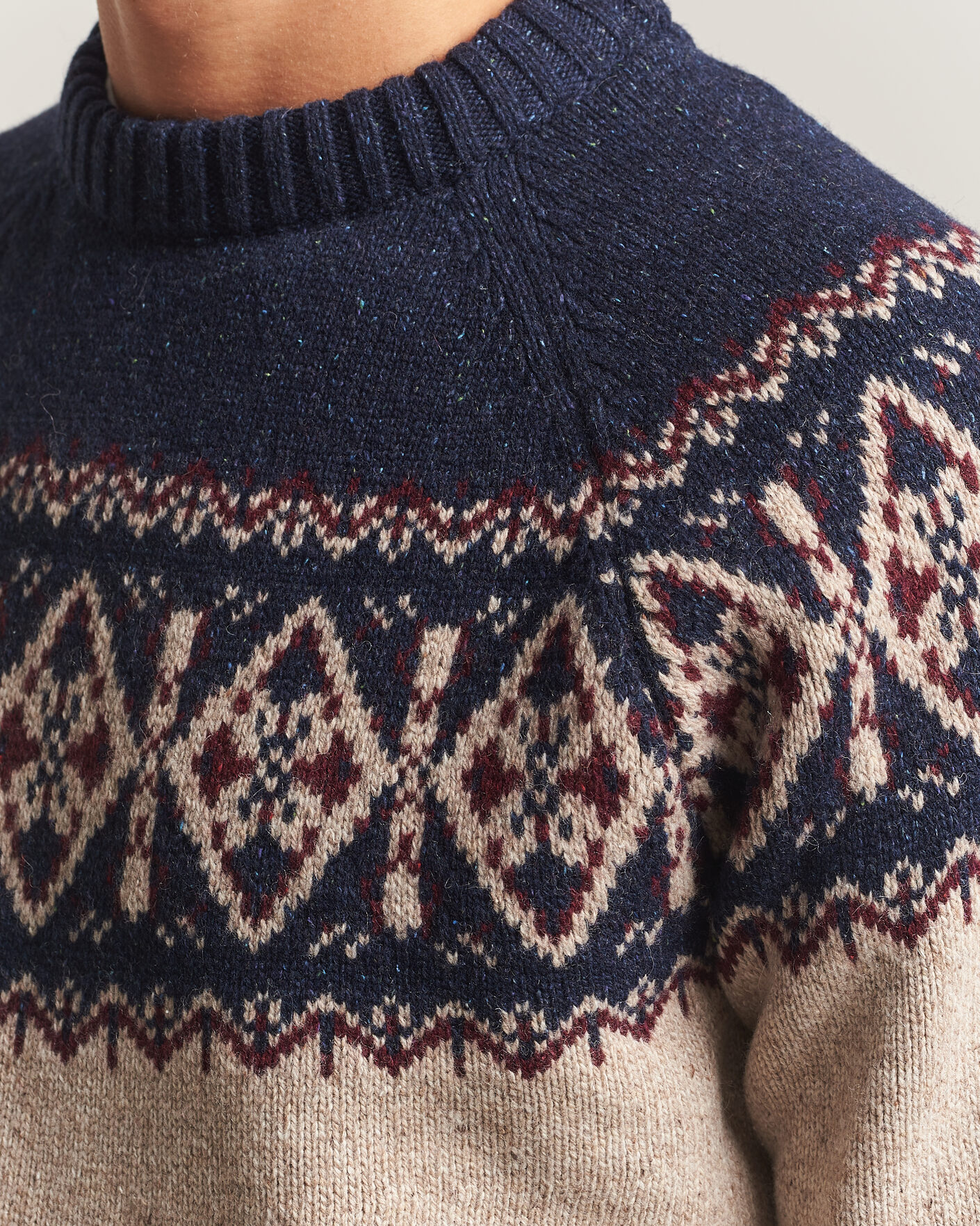Herr | Tröjor | Barbour Lifestyle | Tisbury Fairisle Crew Navy