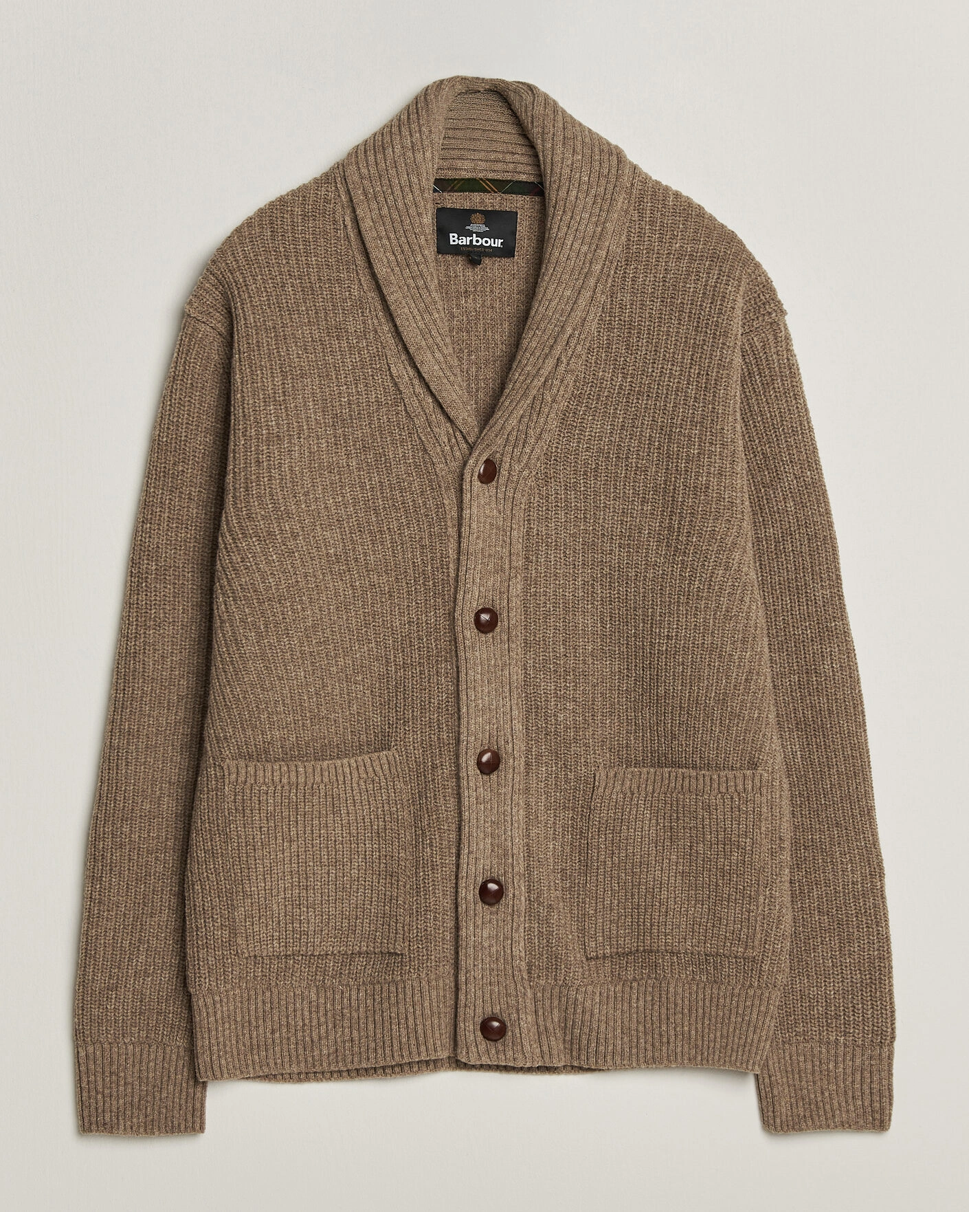 Herr | Tröjor | Barbour Lifestyle | Hartland Knitted Shawl Cardigan Stone