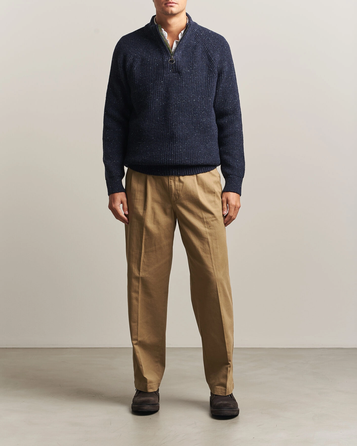 Herr | Tröjor | Barbour Lifestyle | Essentials Donegal Half Zip Navy