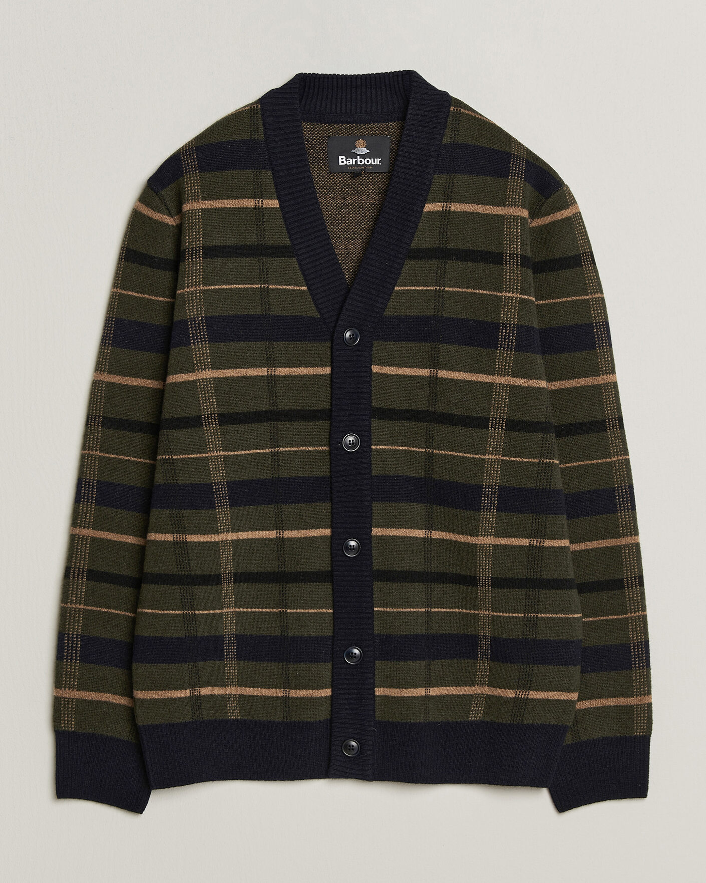 Herr | Tröjor | Barbour Lifestyle | Kane Knitted Cardigan Navy