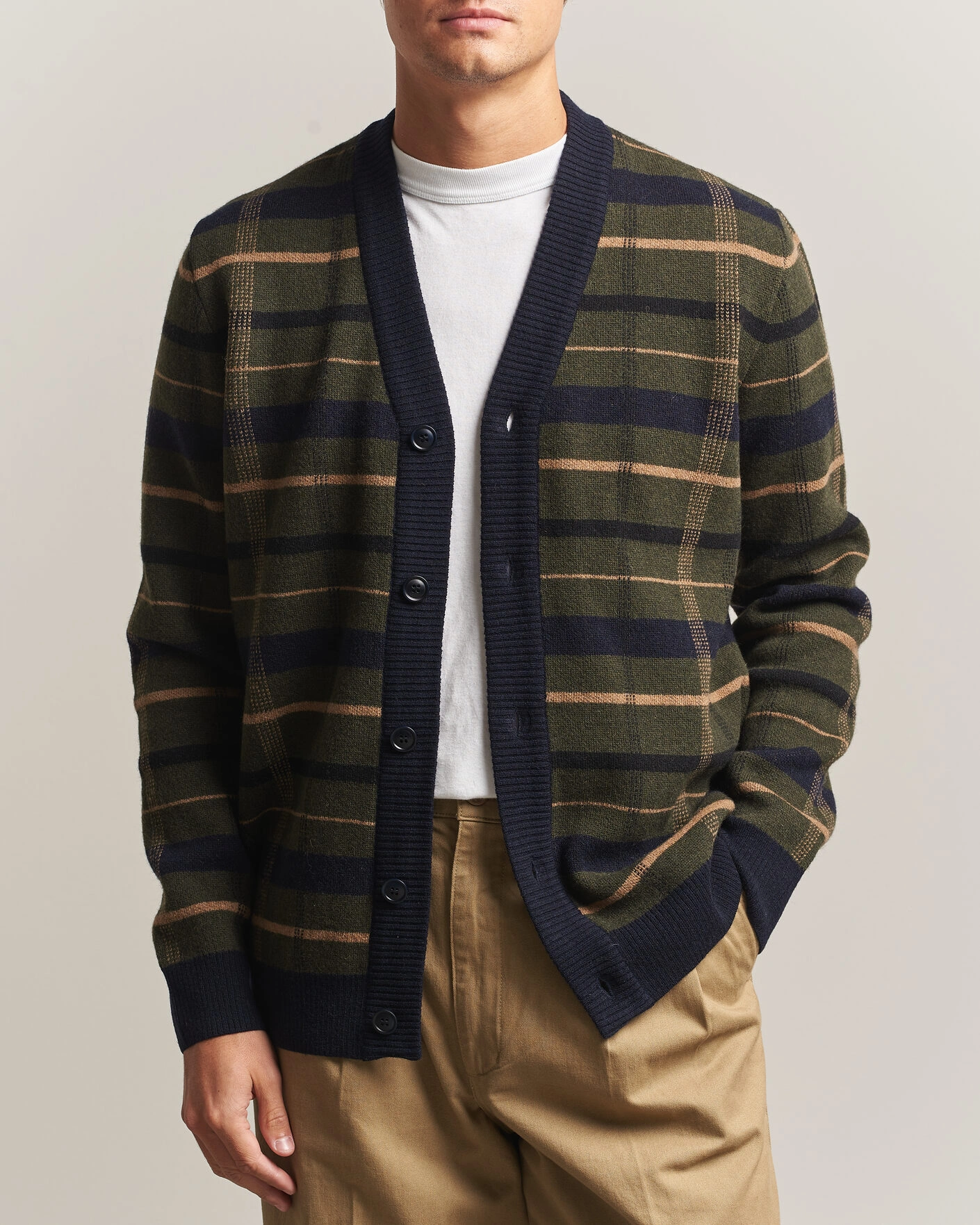 Herr | Tröjor | Barbour Lifestyle | Kane Knitted Cardigan Navy