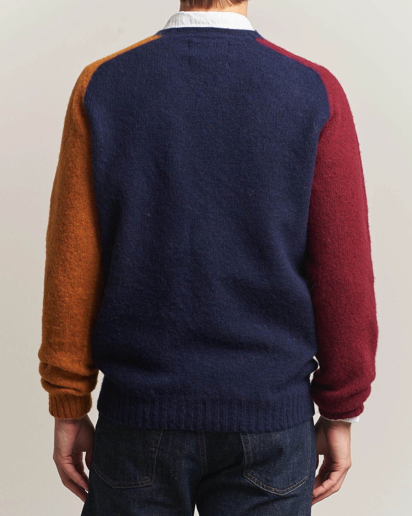 Herr | Tröjor | Barbour Lifestyle | Scottish Made Block Colour Crew Navy