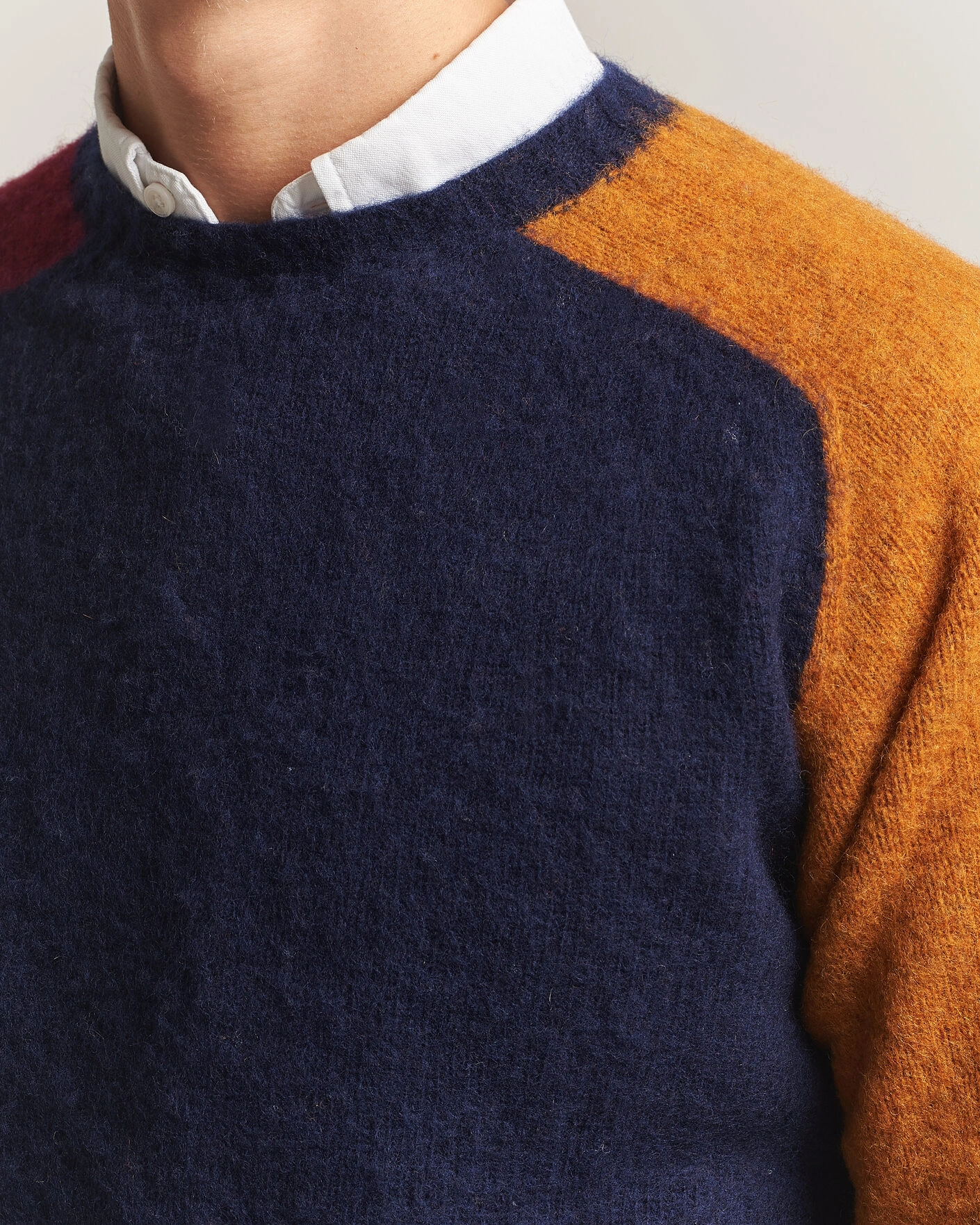 Herr | Tröjor | Barbour Lifestyle | Scottish Made Block Colour Crew Navy