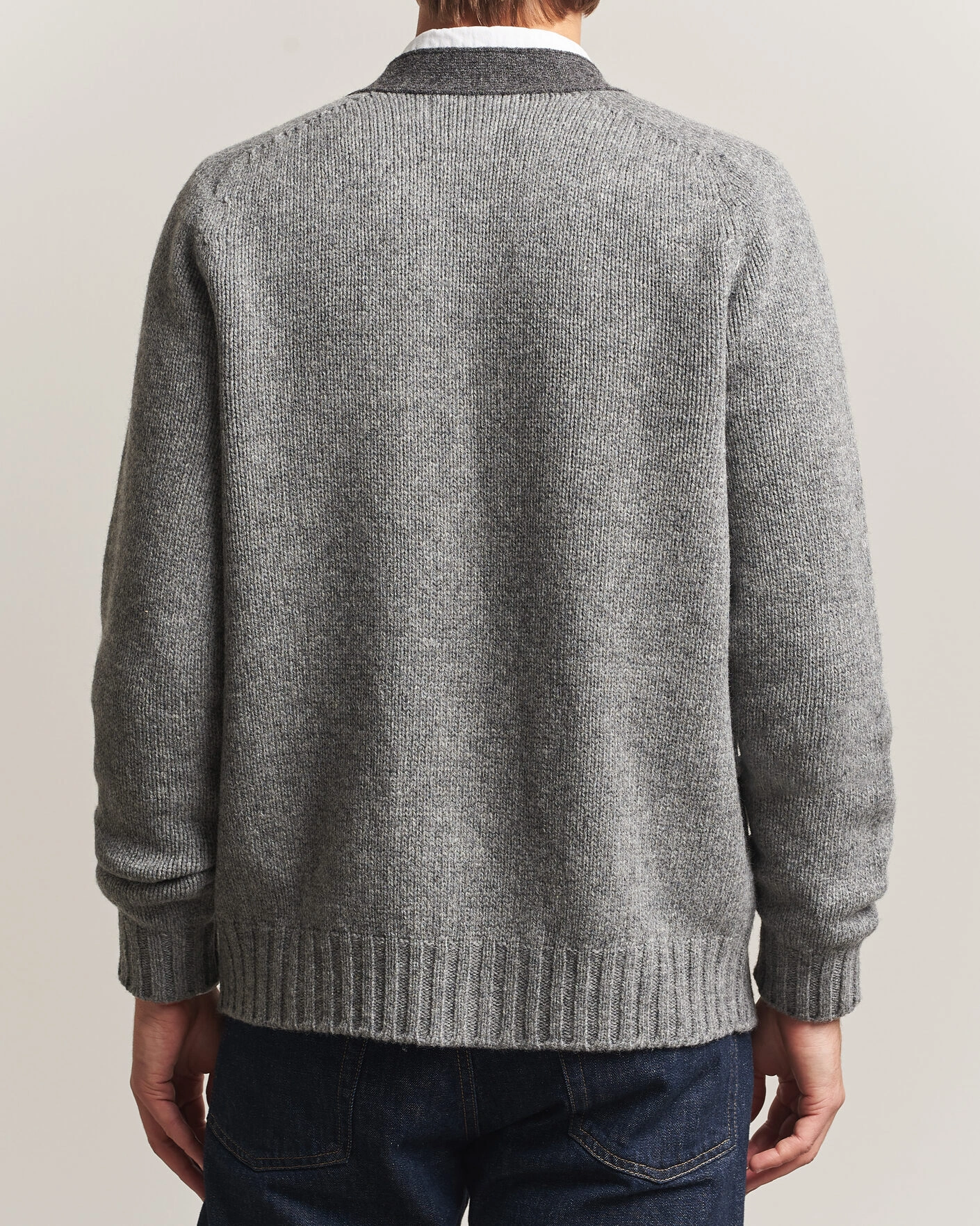 Herr | Tröjor | Barbour Lifestyle | Scottish Made Knitted Cardigan Grey Marl
