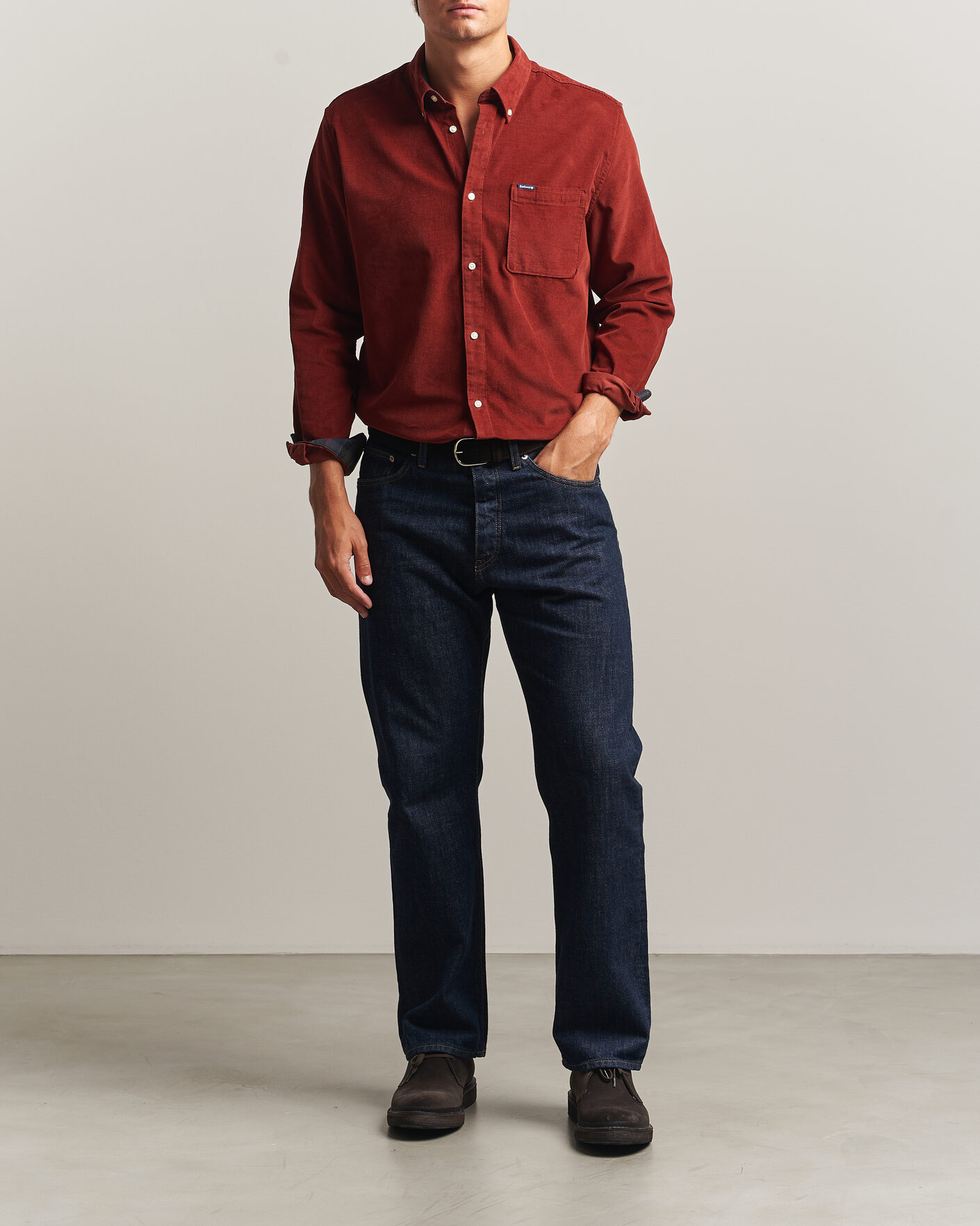 Herr | Skjortor | Barbour Lifestyle | Ramsey Corduroy Shirt Russet Brown