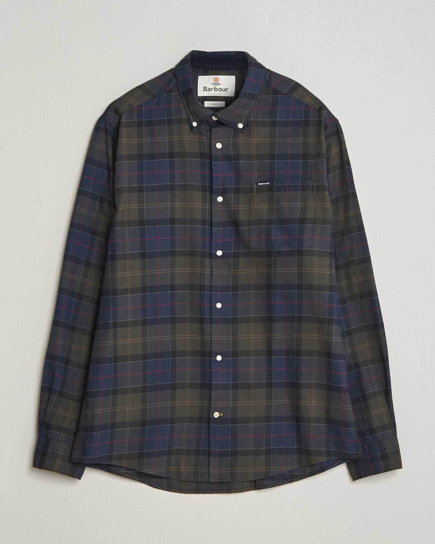 Herr | Skjortor | Barbour Lifestyle | Flannel Check Shirt Shadow Classic