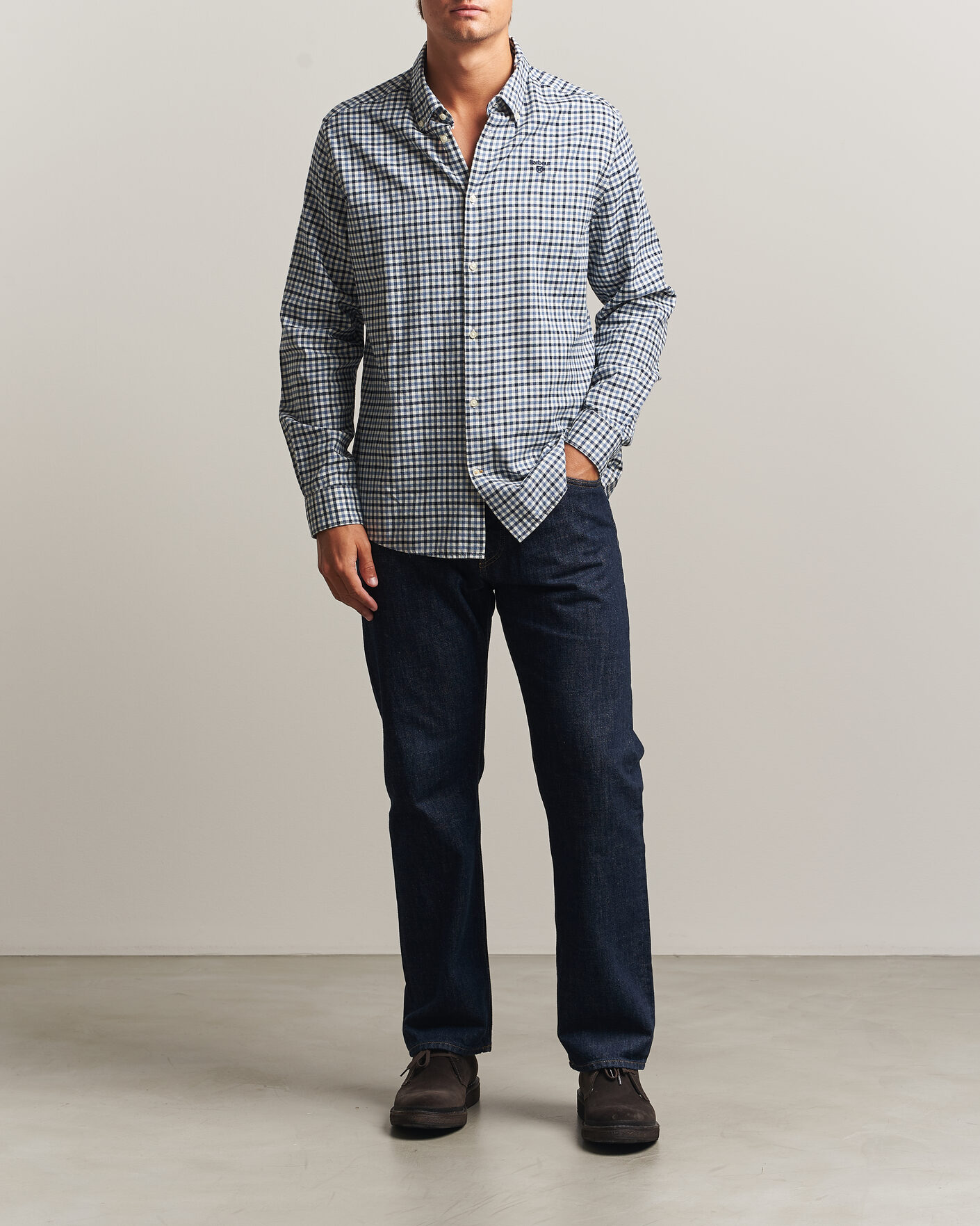 Herr | Skjortor | Barbour Lifestyle | Flannel Check Shirt Shadow Classic
