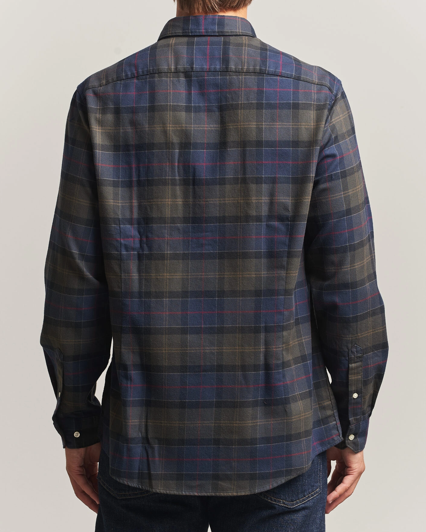 Herr | Skjortor | Barbour Lifestyle | Flannel Check Shirt Shadow Classic
