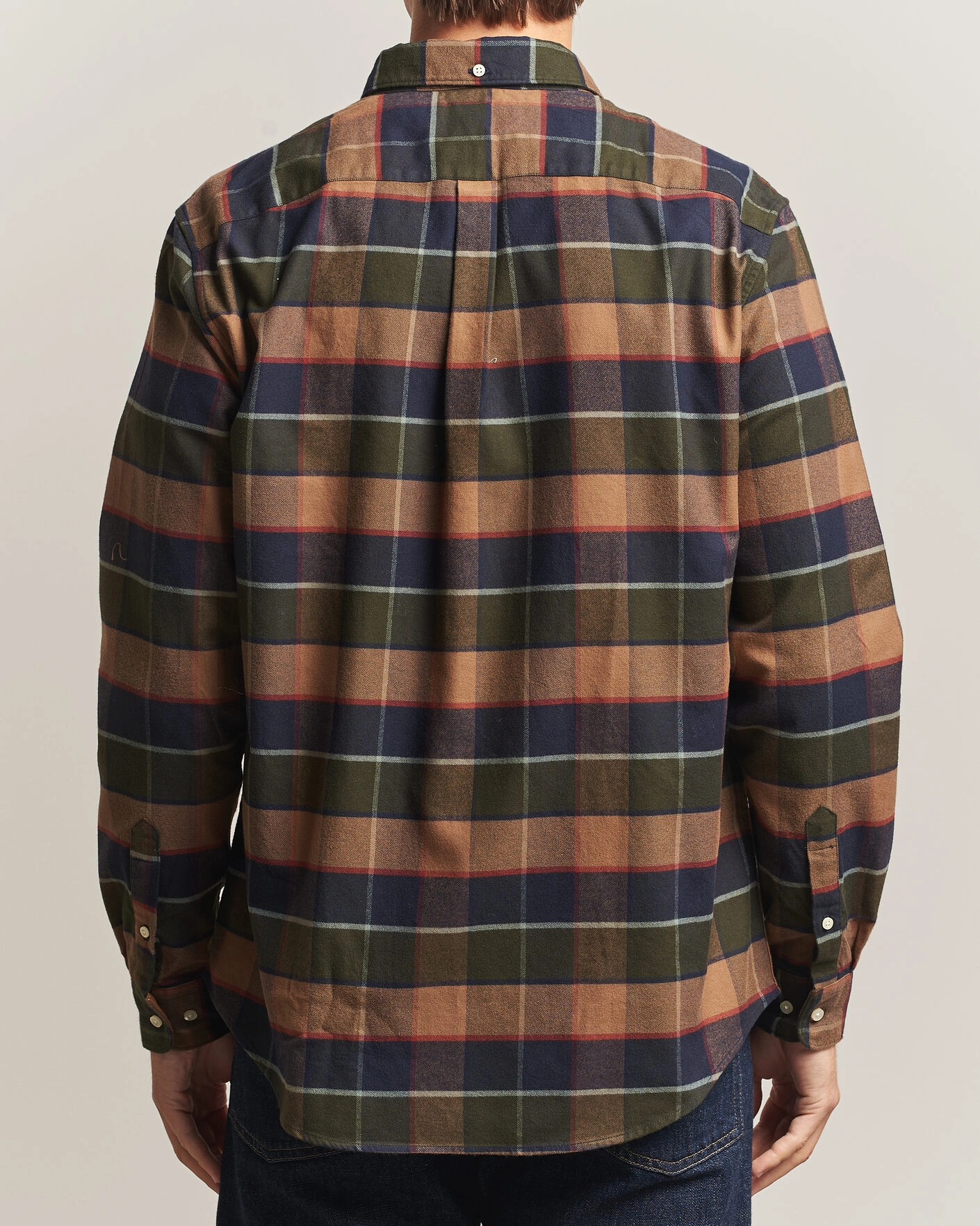Herr | Skjortor | Barbour Lifestyle | Valey Flannel Check Shirt Olive